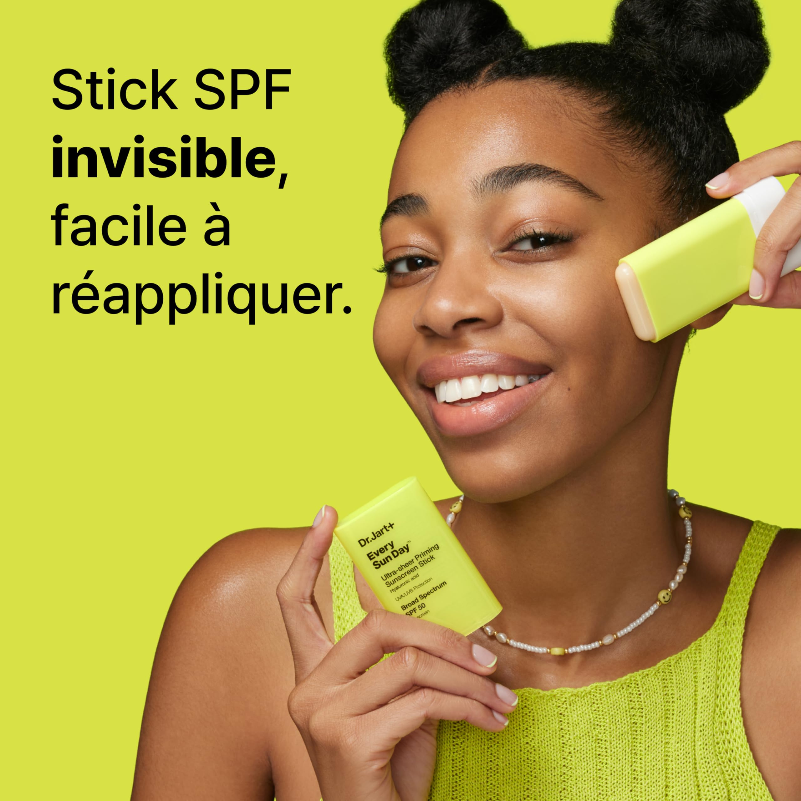 Dr.Jart+ Every Sun Day Priming Stick SPF 50 | Protection Solaire Visage Ultra Légère | Fini Invisible | Soin Coréen, 19 g