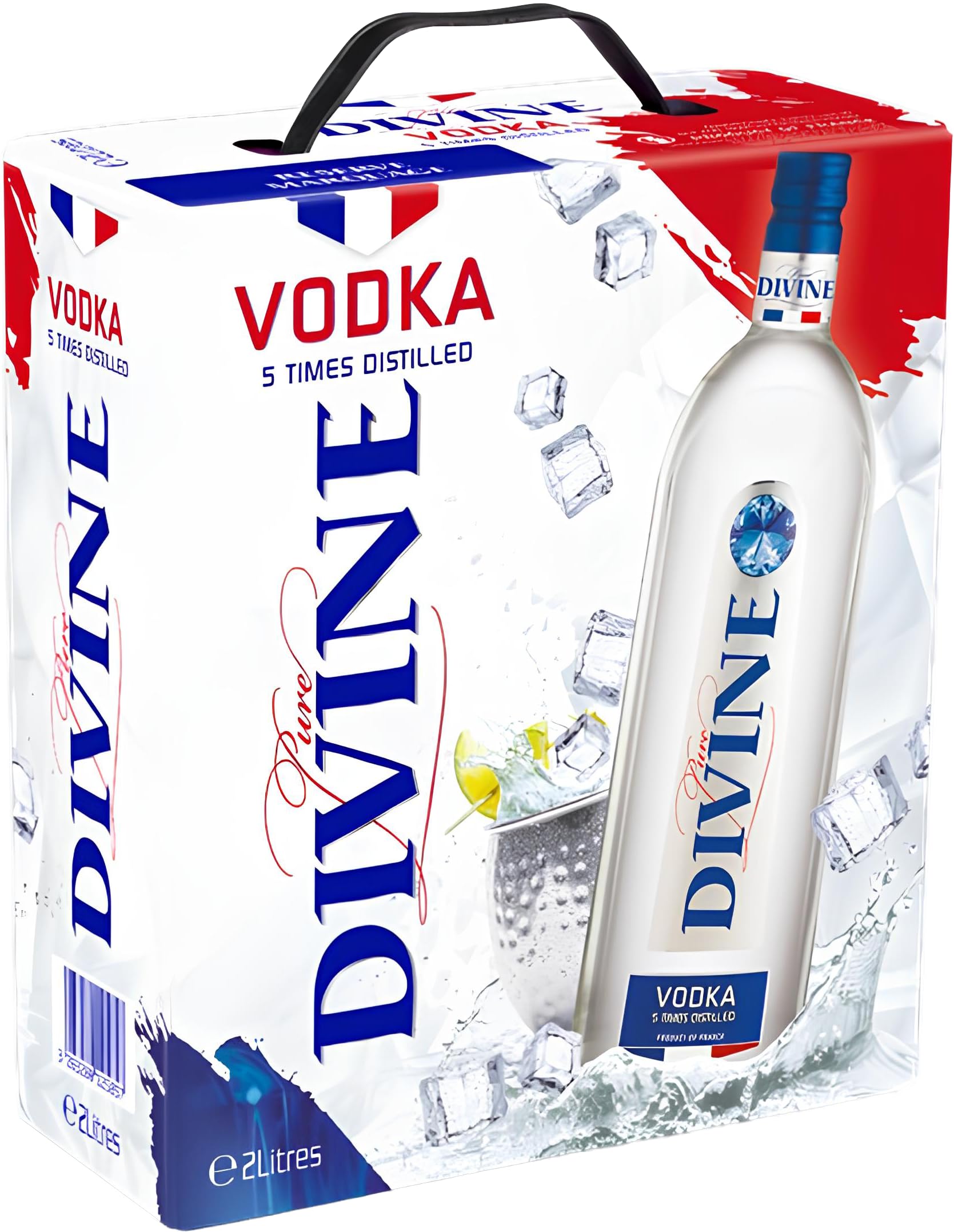 Pure Divine Französischer Vodka 37.5% Vol 2 Liter Bag in Box