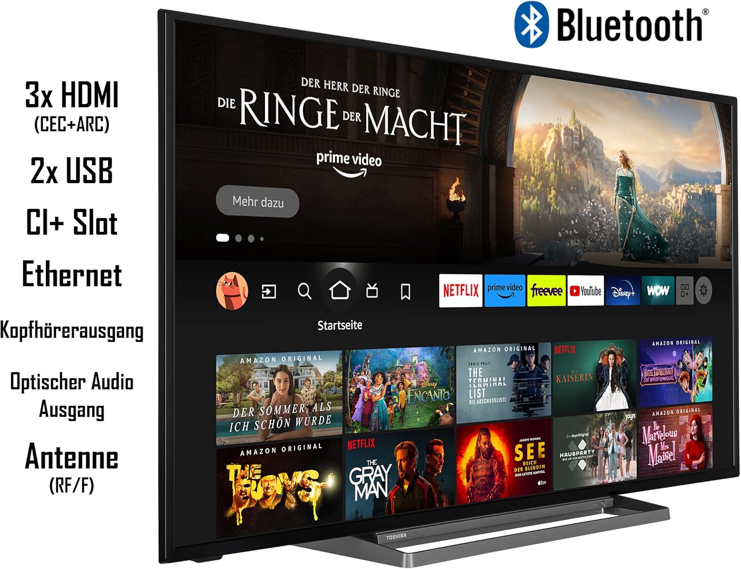 Toshiba Smart Fire TV 50 Ultra HD 50UF3D63DA, TV 4K 50 Pollici con Alexa Integrata, Televisore LED Compatibile con Alexa, DVB-T2, Tecnologia LED, Dolby Vision HDR10, HDMI 2.1, Dolby Atmos Toshiba Smart Fire TV 50 Ultra HD 50UF3D63DA, TV 4K 50 Pollici con Alexa Integrata, Televisore LED Compatibile con Alexa, DVB-T2, Tecnologia LED, Dolby Vision HDR10, HDMI 2.1, Dolby Atmos