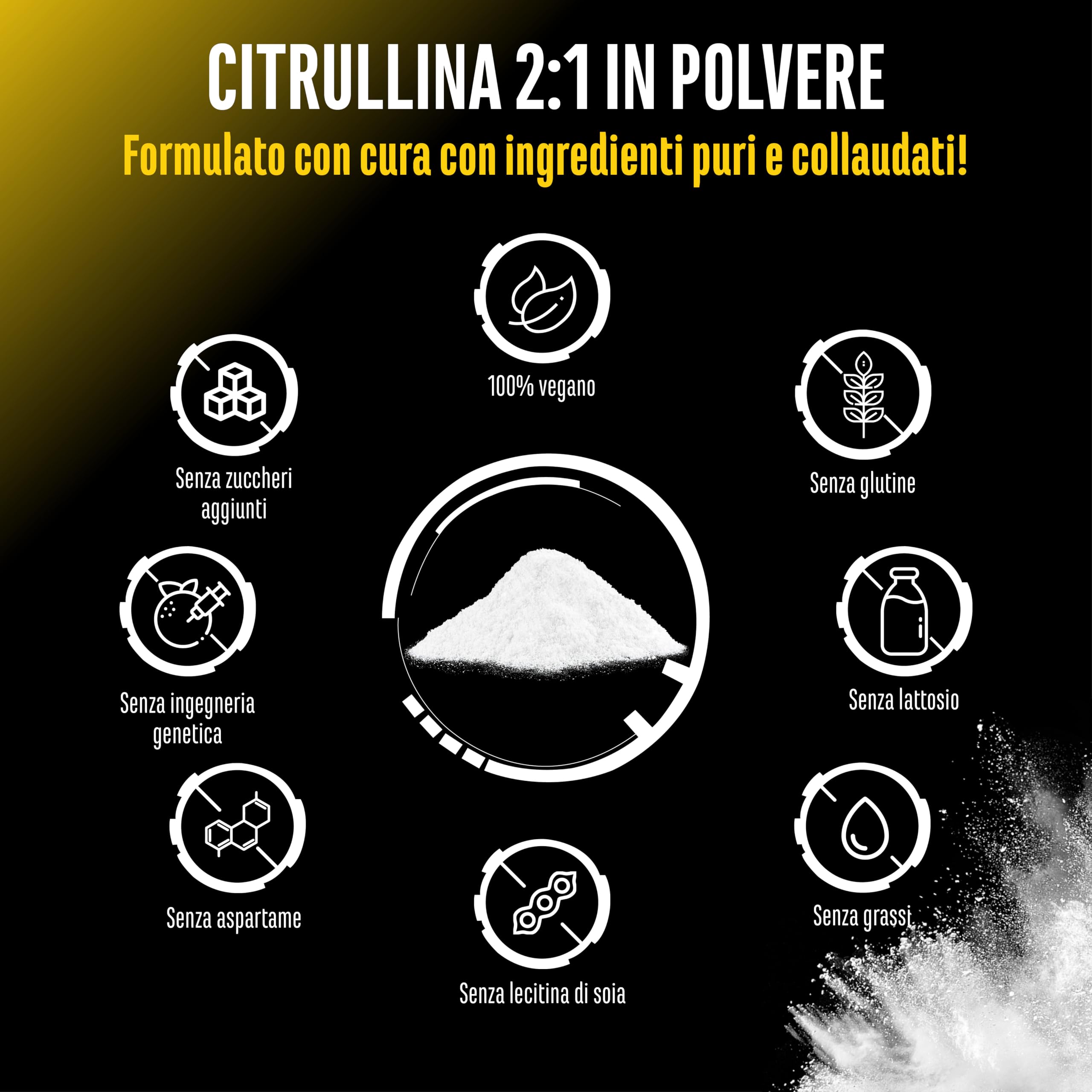 L-citrullina DL-malato 2:1 – polvere 500 g – Da fermentazione vegetale – Amminoacido ad alta purezza, vegano – Solubilità ottimale e senza additivi