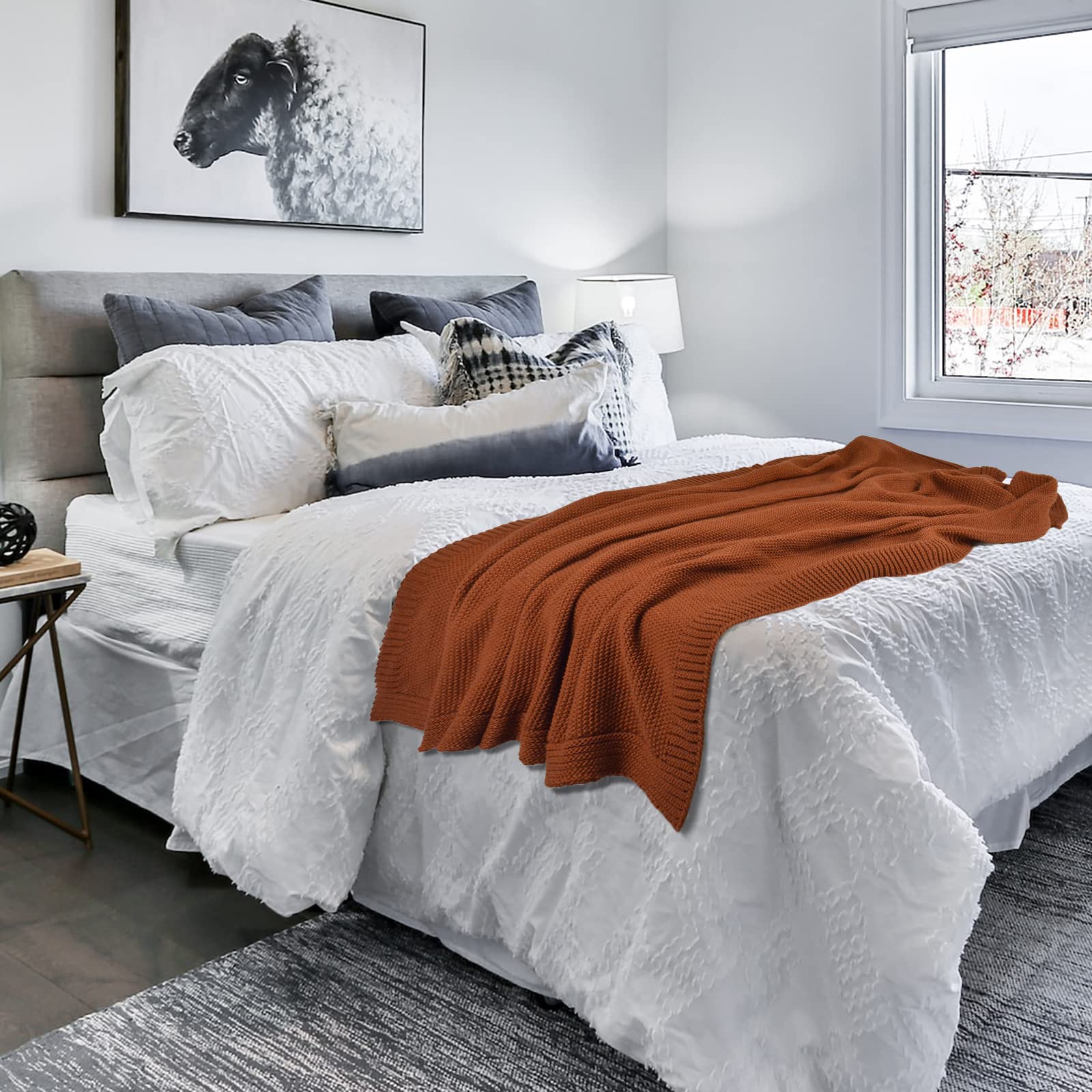 Baumwoll-Zopfstrickdecke – Kuschelige Überwurfdecke Für Couch & Bett