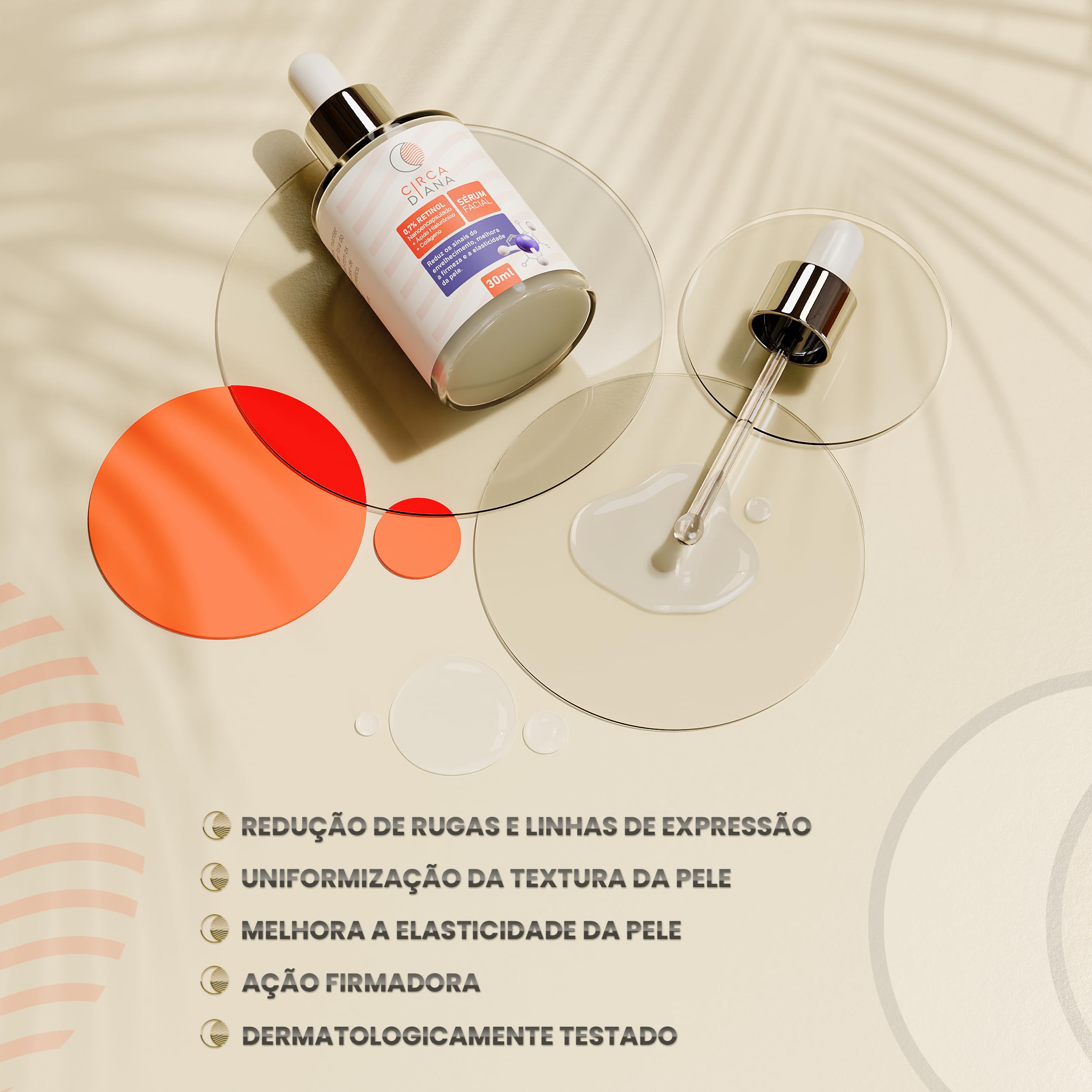 Sérum Facial 0,7% Retinol + Ácido Hialurônico e Colágeno - Anti