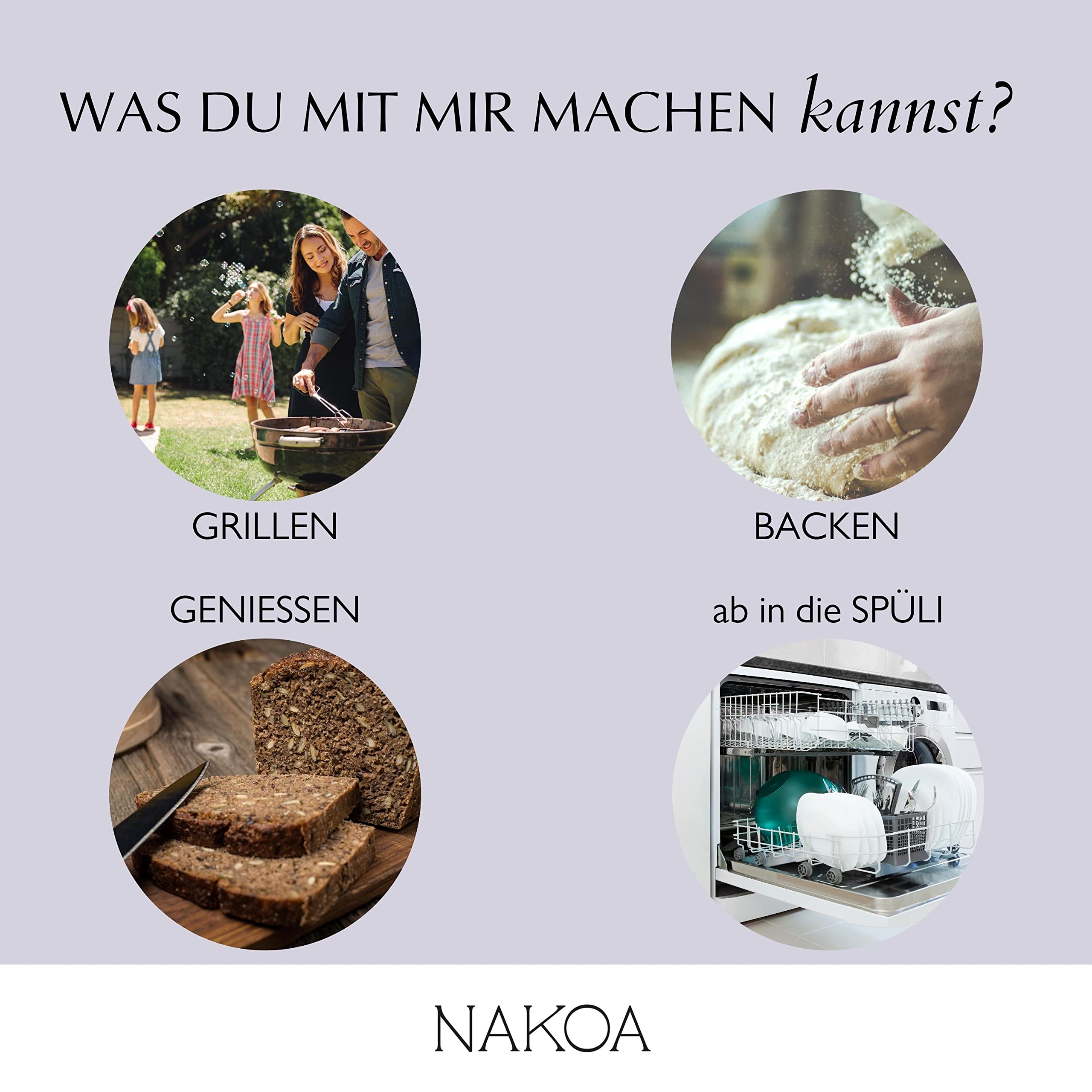 Brotbackform aus natürlichen Rohstoffen mit hervorragender Antihaftwirkung I Kastenform Brotbackform I Backform Rechteckig I Brot und Kuchen Backen I MADE IN GERMANY aus hochwertigem Emaille