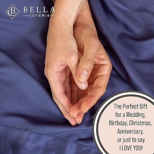 Miniatura 6 de Bella Coterie - Juego de sábanas tamaño queen, viscosa de bambú, de cultivo orgánico, ultrasuaves, refrescantes para calurosos, esquinas tipo