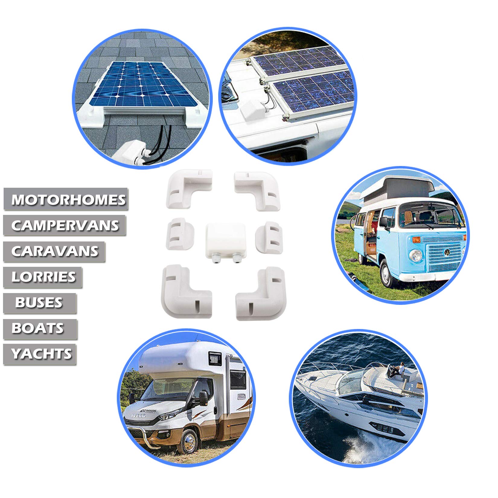 Staffe Per Pannelli Solari - Set 7 Pezzi Per Montaggio Senza Trapano Su Legno O Roulotte - Foto 7