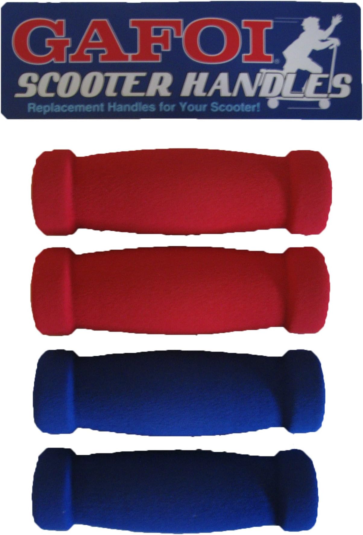 New Replacement Scooter Handle Grips for Razor Scooters - (Multi-Pack) (Red/Blue/Black)