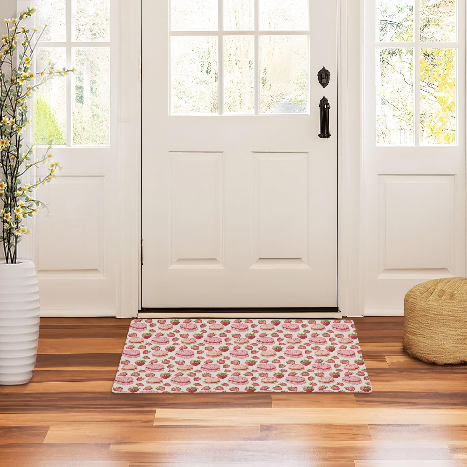 Amazon.com: ALAZA Strawberry Cake Front Door Mat Welcome Door Mats