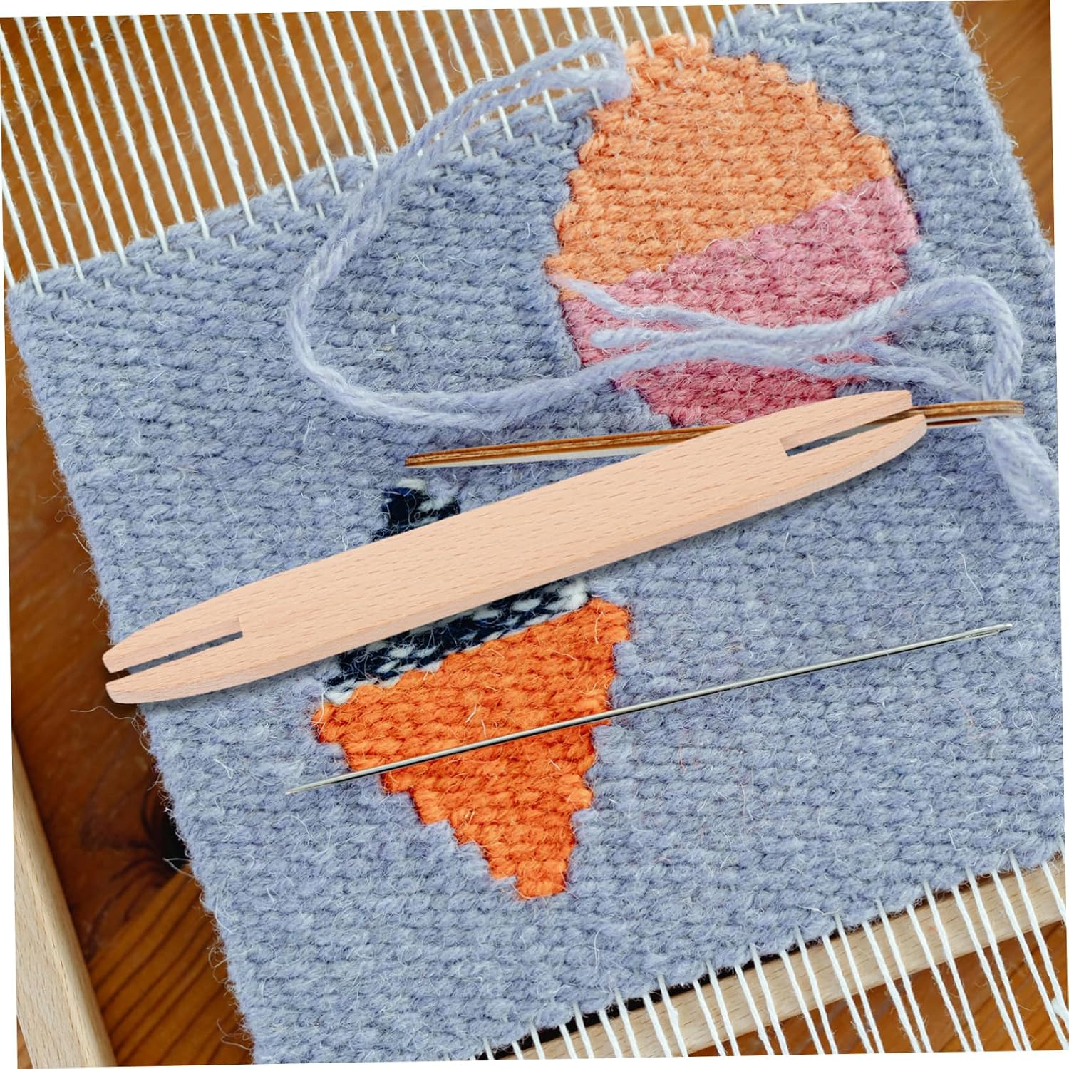 Professional Weaving Stick Wooden Shuttle Set for Sweater Scarf Blanket Making