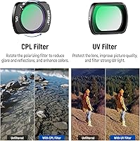 Vista 6 de NEEWER Juego de filtros magnéticos ND/CPL compatible con accesorios DJI OSMO Pocket 3 Creator Combo, cámara de acción paquete de 6 filtros UV CPL