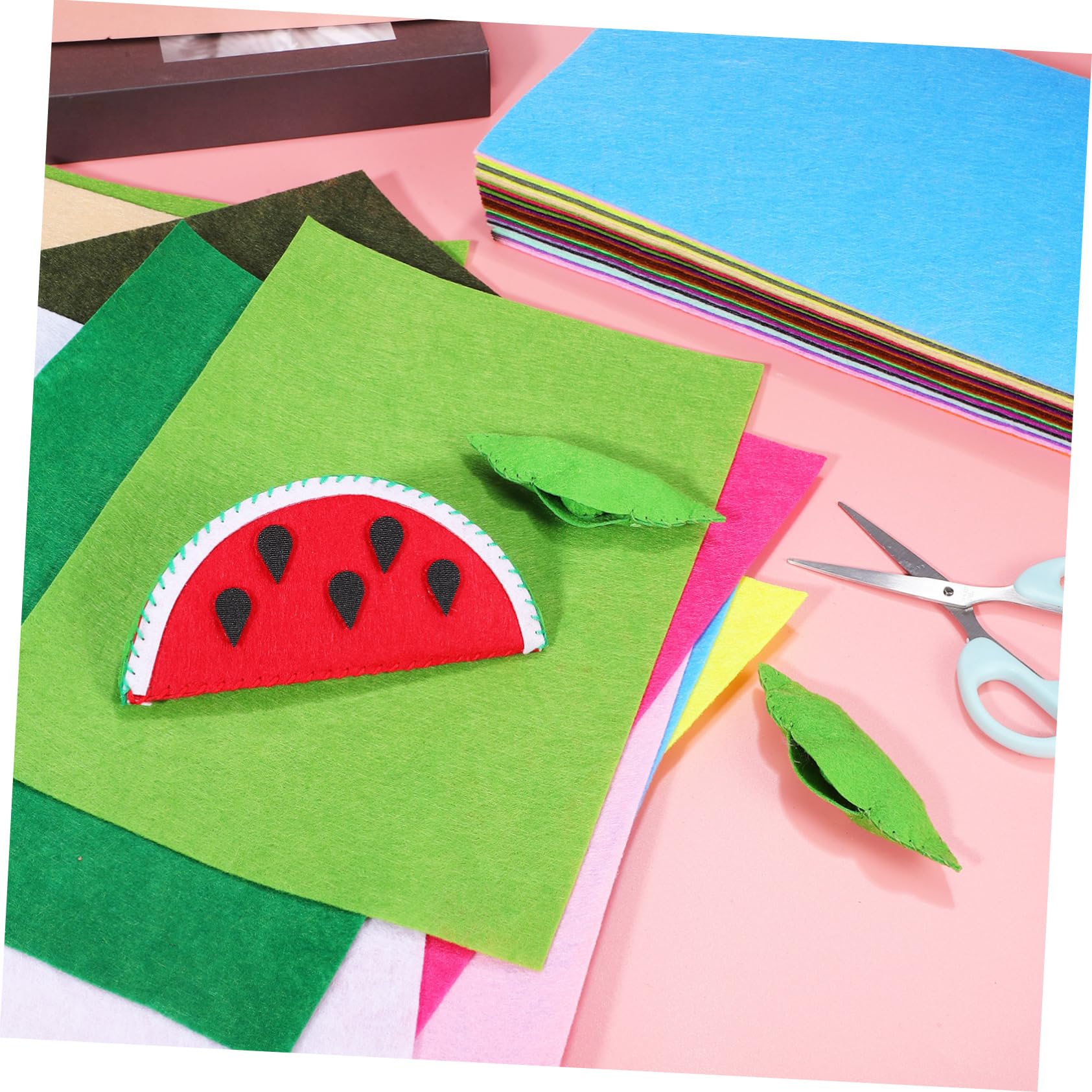 Fieltro Fino de Colores Surtidos, 60 Hojas para Costura y Patchwork
