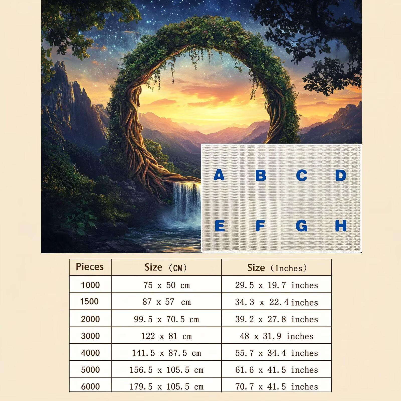 sogno paesaggio Puzzle 1000 Pezzi per Adulti, Puzzle in Legno - Collezione Classica con Poster Incluso -Sfida di Concentrazione e Passatempo Antistress, Gioco Educativo per Famiglia, 75 x 50 cm f0-787