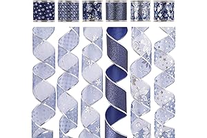 AIMUDI 2.5" Navy Blue Christmas Ribbon