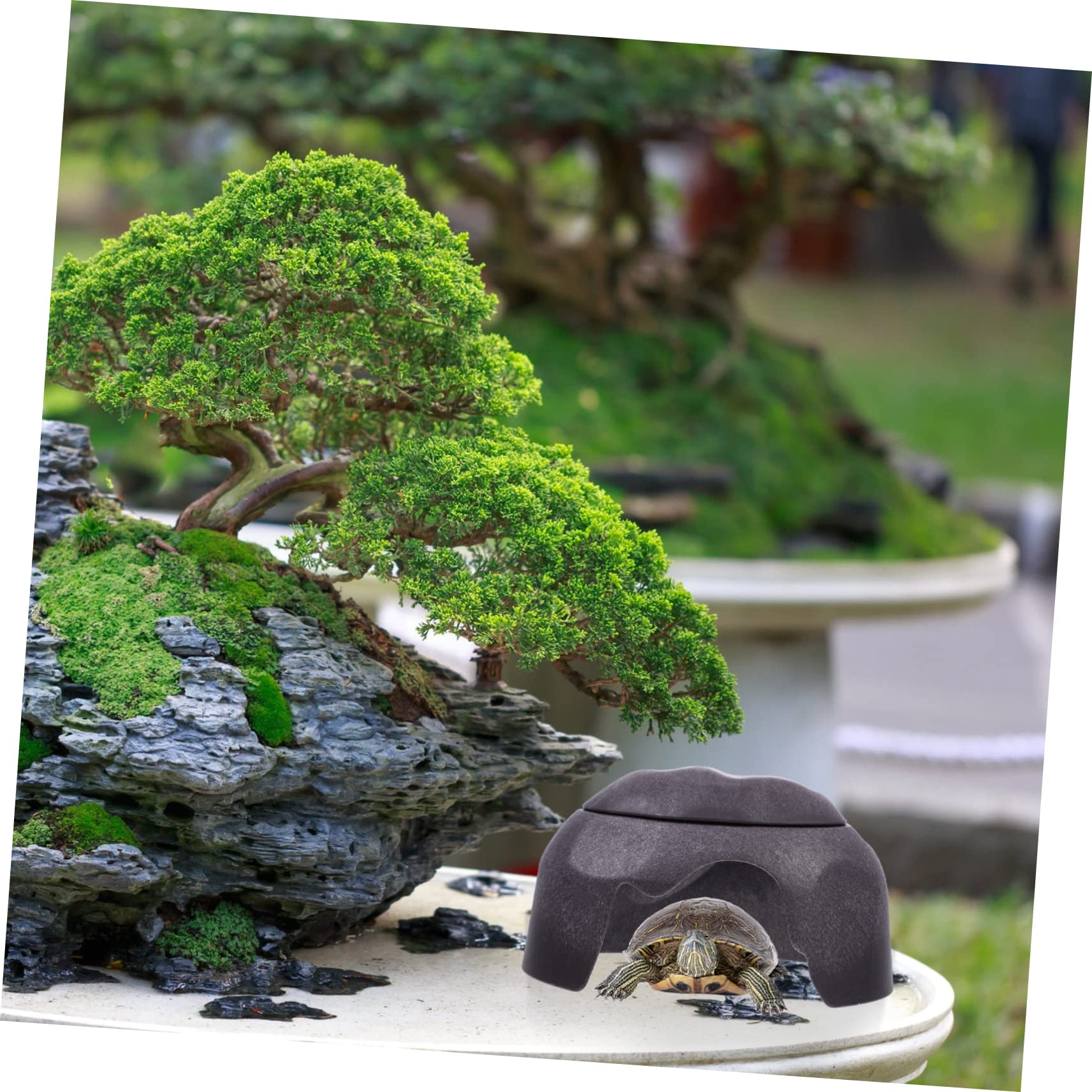 FOMIYES Nascondiglio per Rettili Grotta per Tartarughe Grotta per Acquari Accessori per Rettili Adatto Tartarughe D'acqua Rane Lucertole e Altri Animali Nascondiglio Sicuro e Decorazione