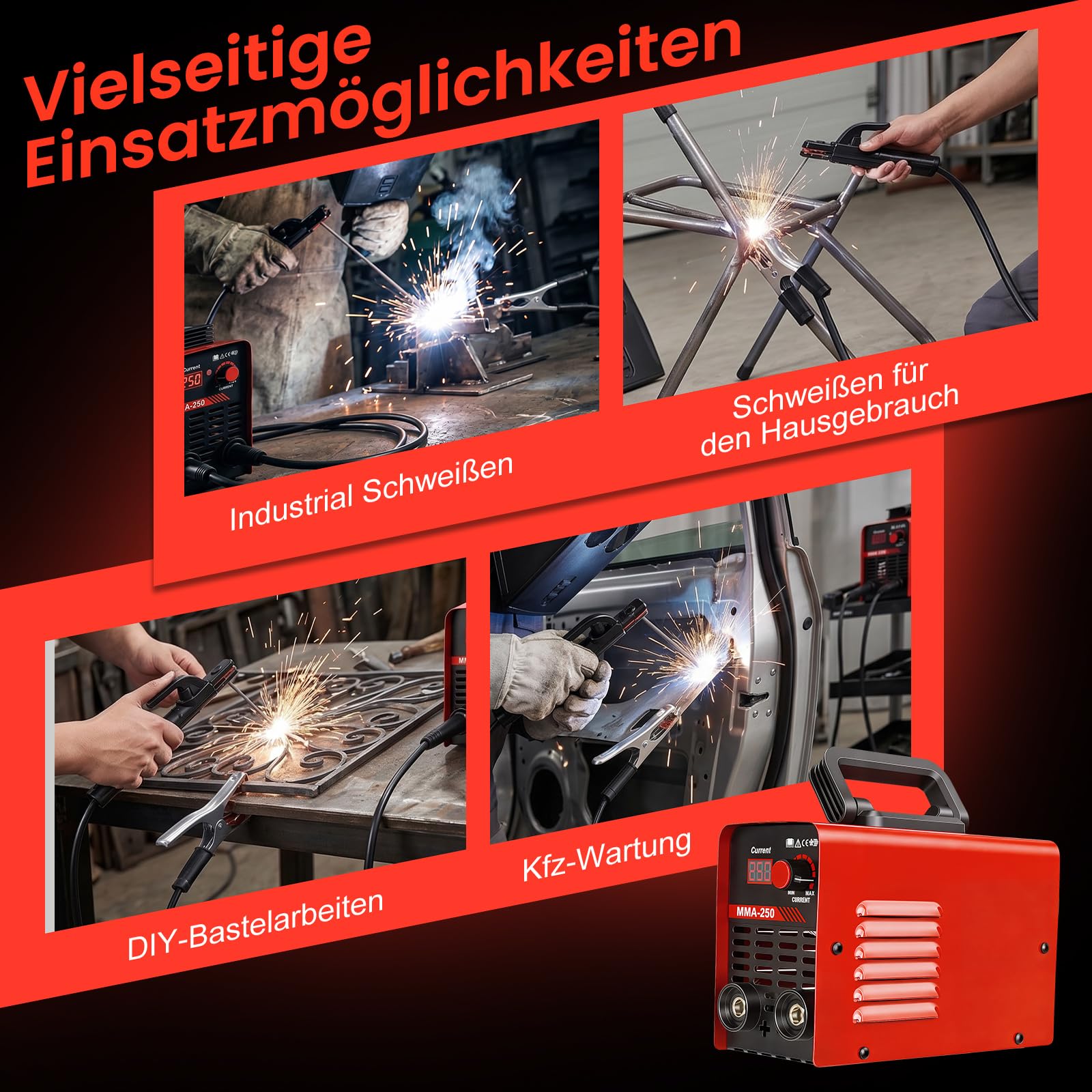 Saldatrice Inverter Elettrodo MMA 140A 220V con display LCD