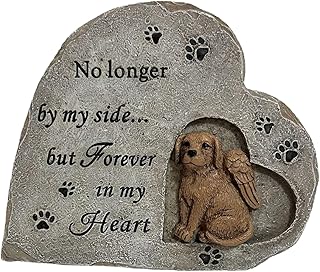 Ornamento de lápide de cachorro de memorial de cachorro em forma de à prova de intempéries túmulo de cachorro lápide para jardim pátio
