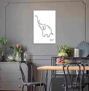 インテリアパネル　近代アート　ピカソ 壁掛け 置物 Amazon.co.jp: アートパネル 30*30cm ピカソ 象 モダン絵画 Arts
