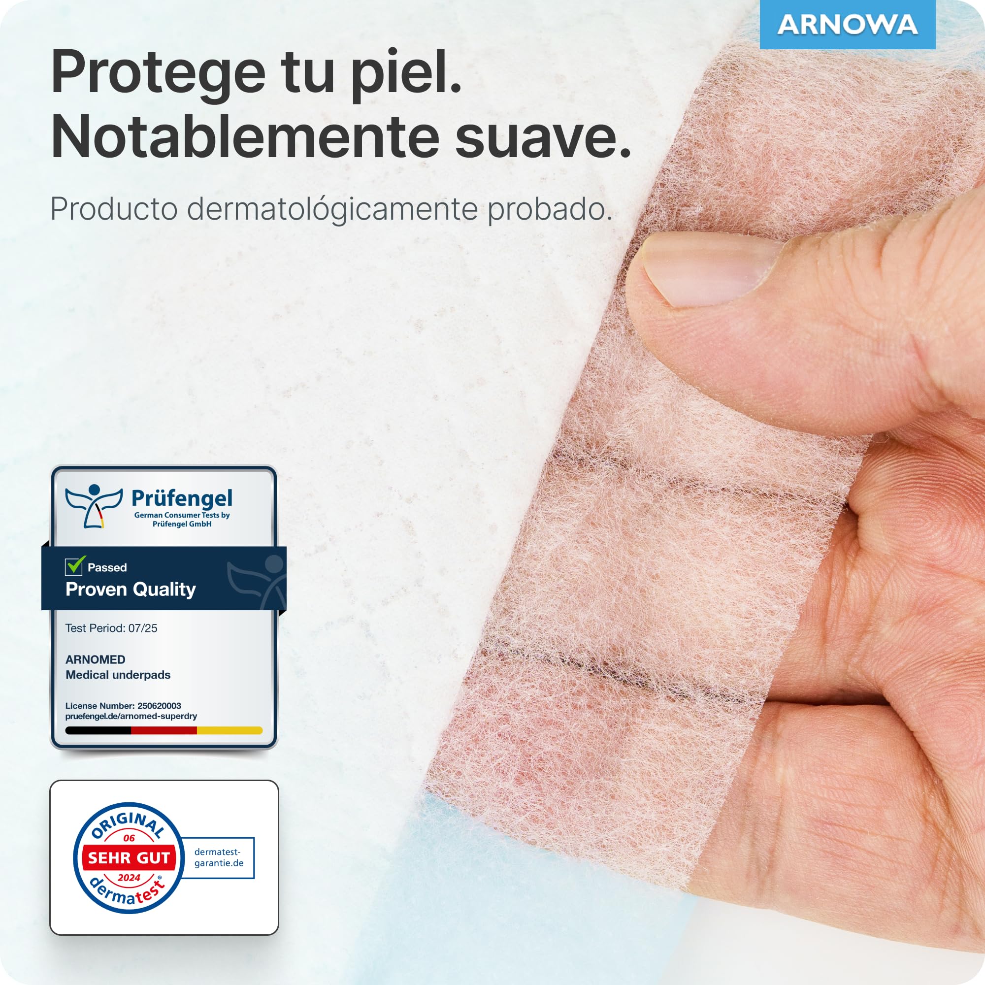 ARNOMED Empapador Incontinencia Desechable Ligero 60x40cm 5 Capas Celulosa