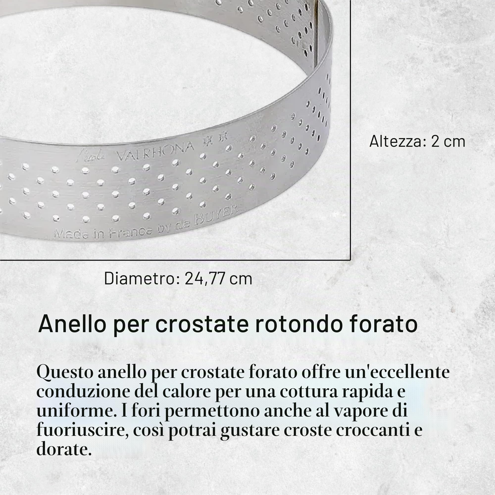 De Buyer Stampo per torte ad anello perforato, 3099.09