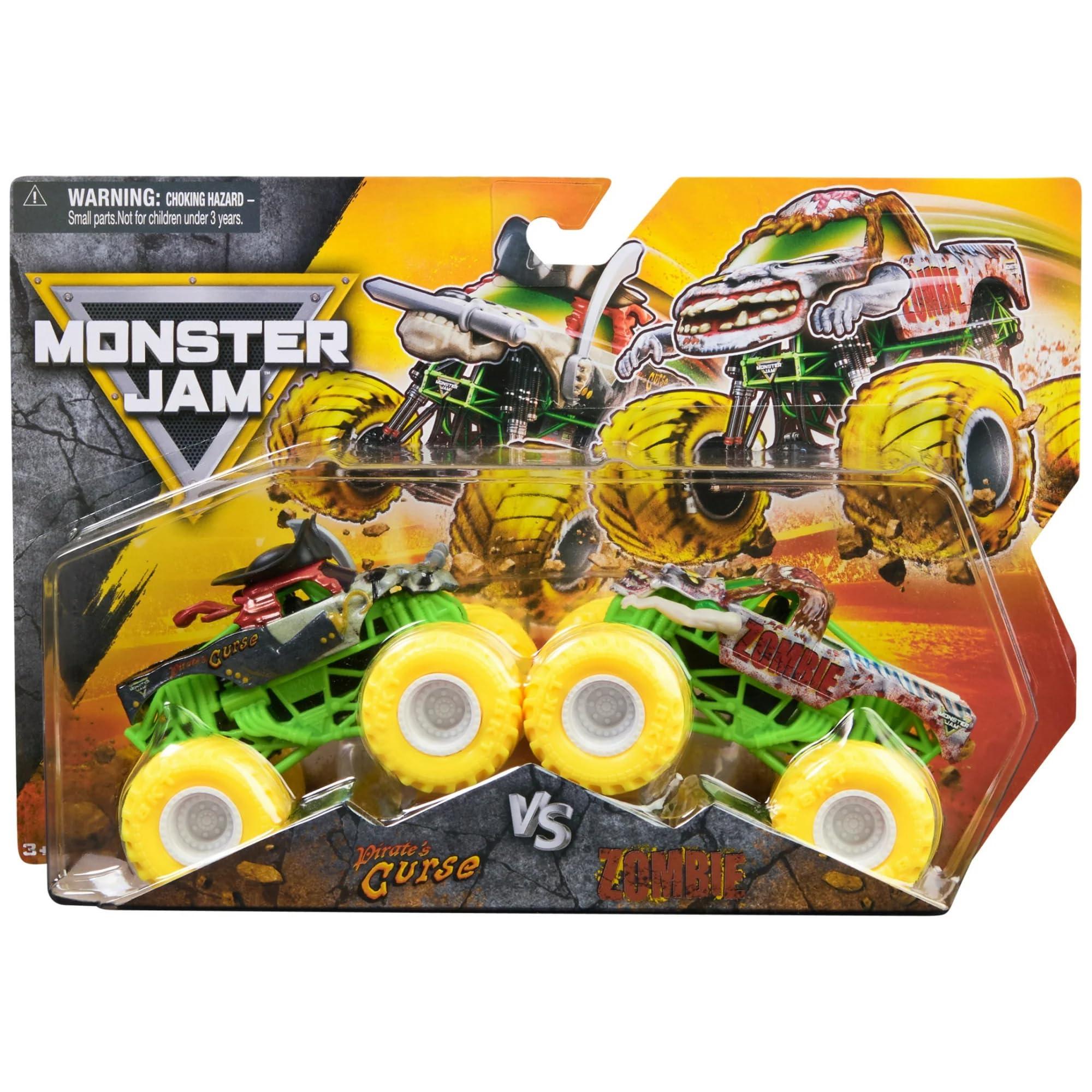 Amazon.com: Monster Jam Zombie vs Pirate's Curse 1:64 Scale Die