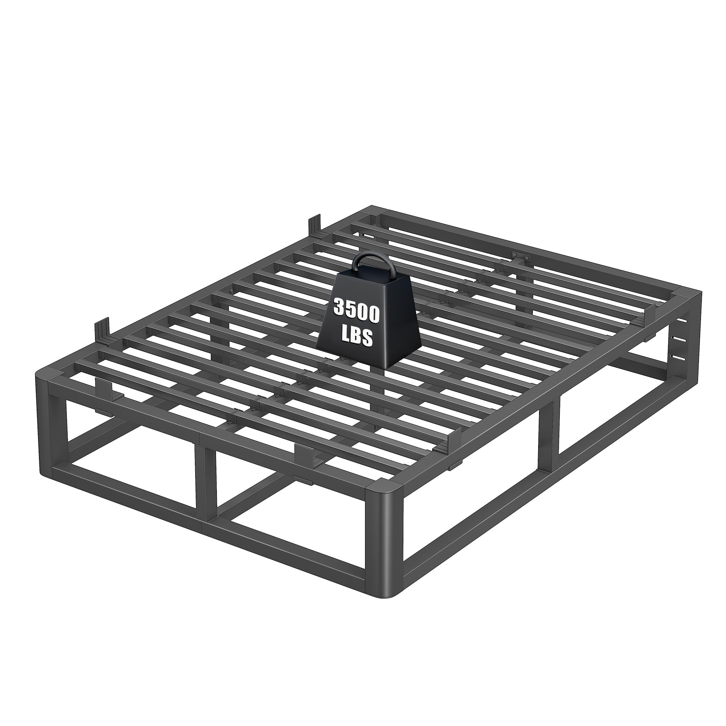 14 Inch Queen Bed Frame with Rounded Corner