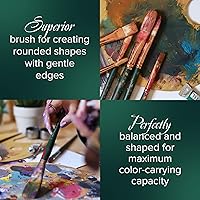 Vista 4 de Silver Brush Limited 1027-4 Grand Prix Xtra Long Filbert - Pincel para pintura al óleo, tamaño 4, mango largo