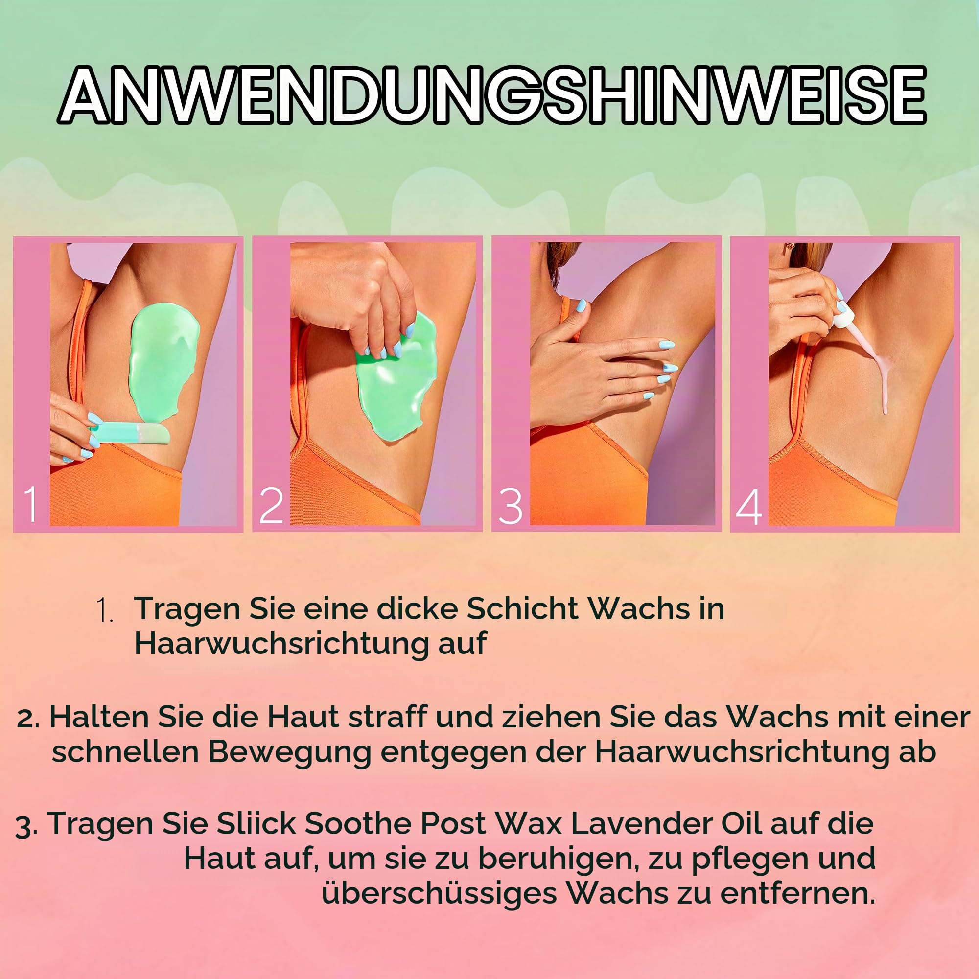 Sliick At Home Waxing Kit for Women Pink - Coconut Melon, Hard Wax Kit for Hair Removal, Microwave Melting Cup, Applicator & Beads, At Home Wax Set