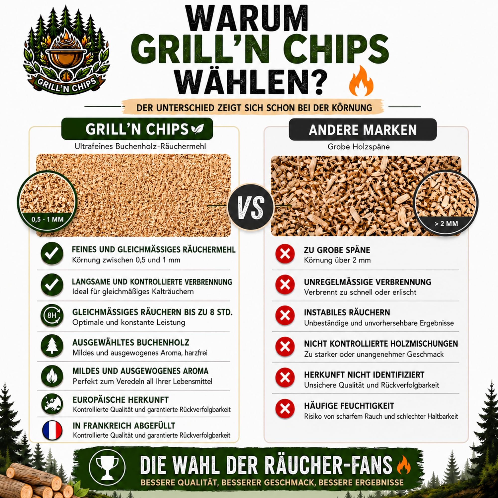 Premium Räuchermehl Buche 9 kg – 100% natürlich–Feine Buchenspäne (0,5 mm-1 mm) für Kalträuchern & Heißräuchern – Perfekt für Kaltrauchgenerator, Fleisch & Fisch–Ideal für Räucherofen–Gratis E-Book