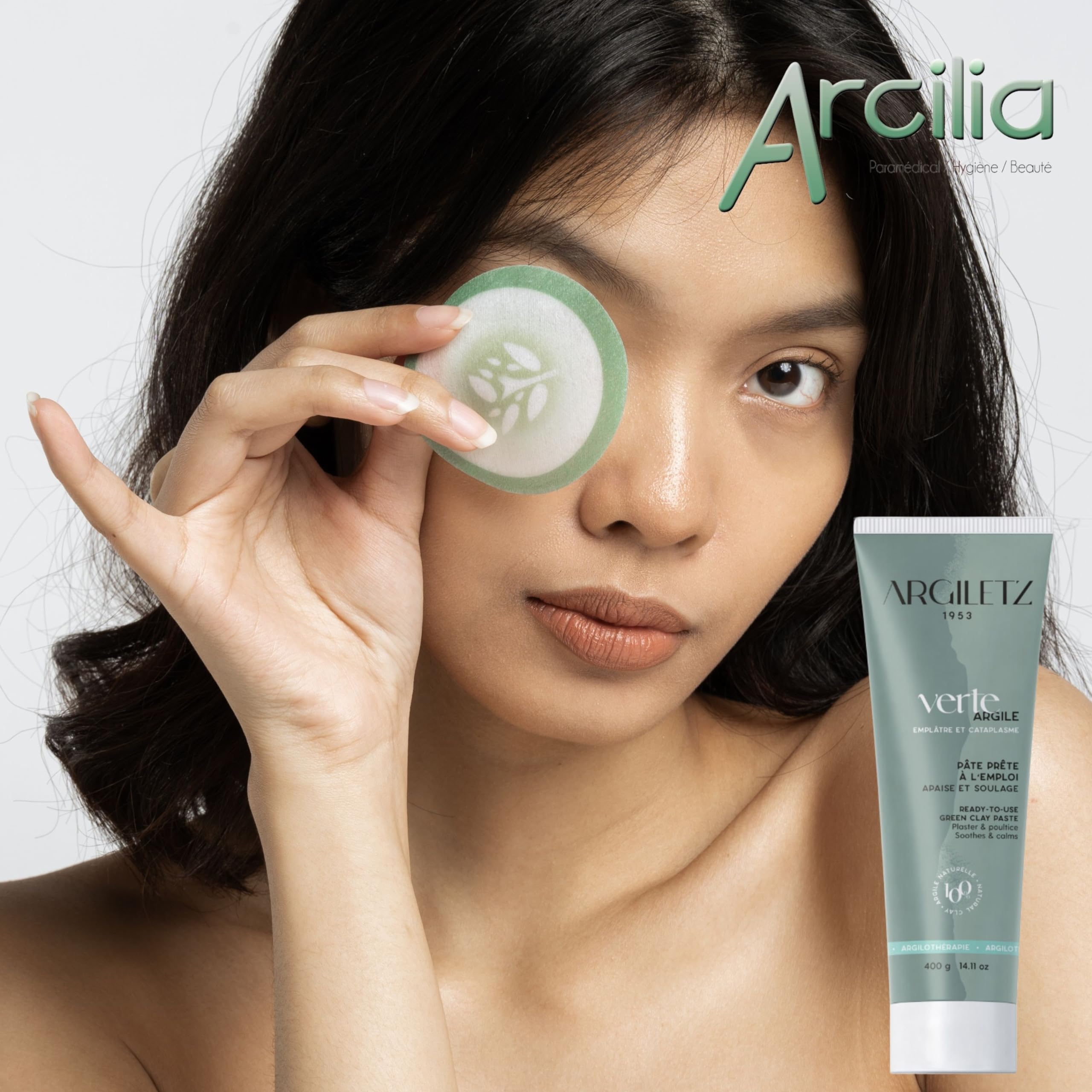 (ARCILIA) Argiletz - Argile Verte - 1 Tube 400g - Prête à l'emploi