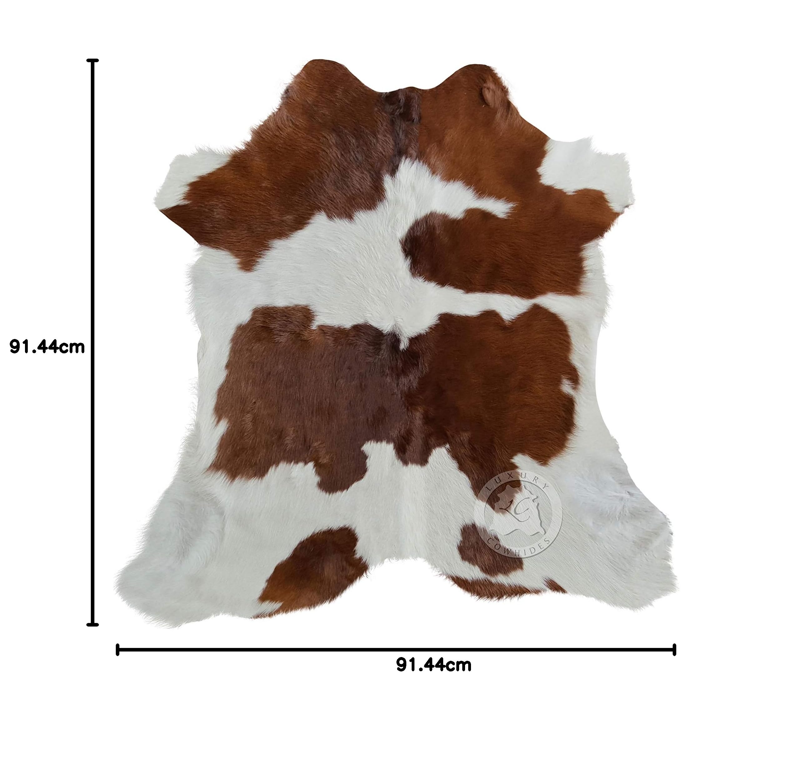 Amazon | Sunshine Cowhides 100%本物のカーフハイドブラウン