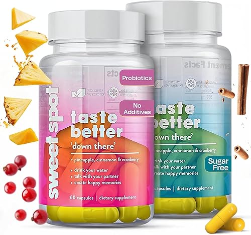 Probióticos para mujeres y hombres  Paquete de 2 con piña, soporte de pH, 60 cápsulas cada uno