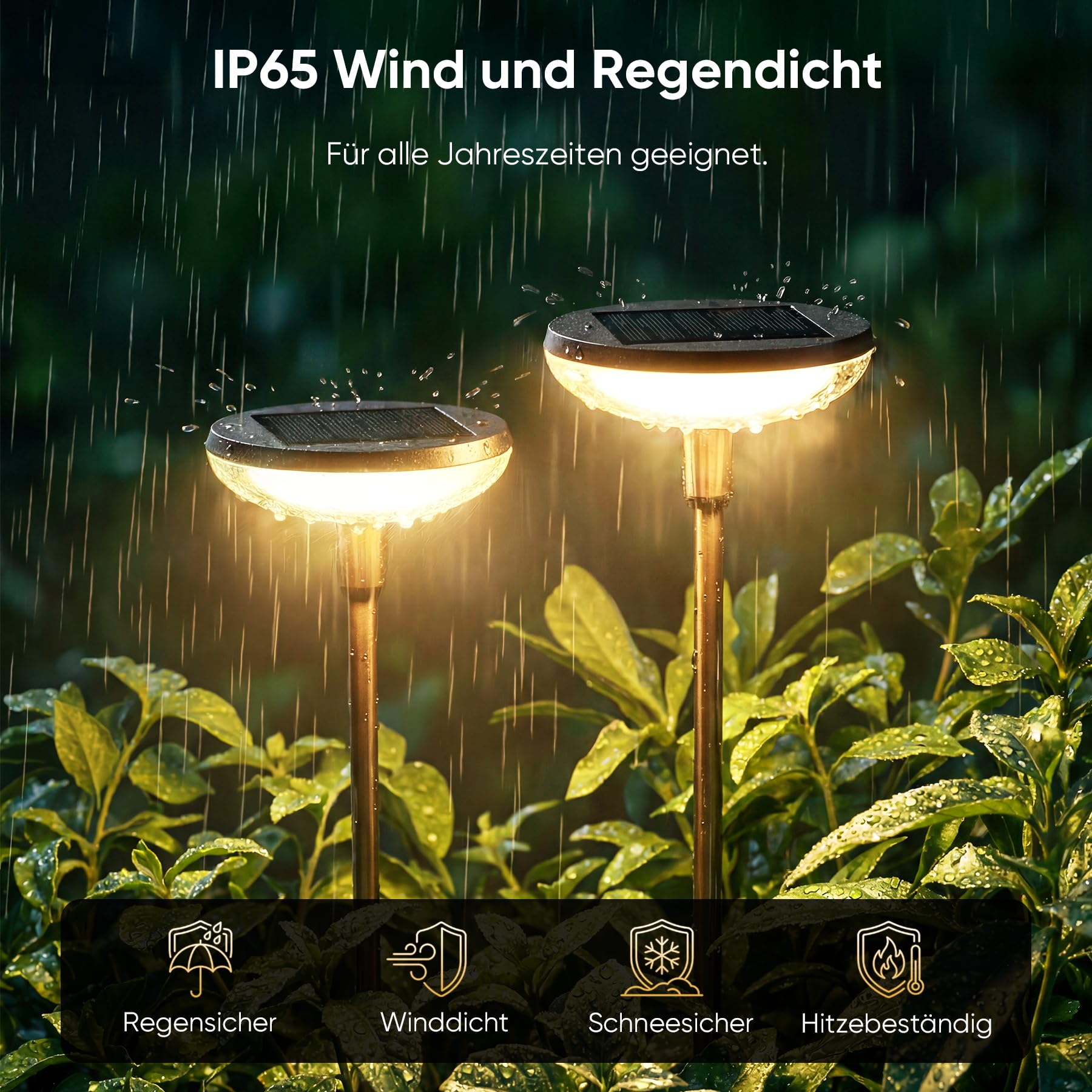 JOYCREATOR 6 Stück Solarlampen für Außen Garten 1000 mAh, IP65 Wasserdicht Moderne Garten Solarleuchten für Außen, LED Warmweiß Gartenleuchten Solar 50/82 cm mit Erdspieß für Deko, Geschenke für Papa