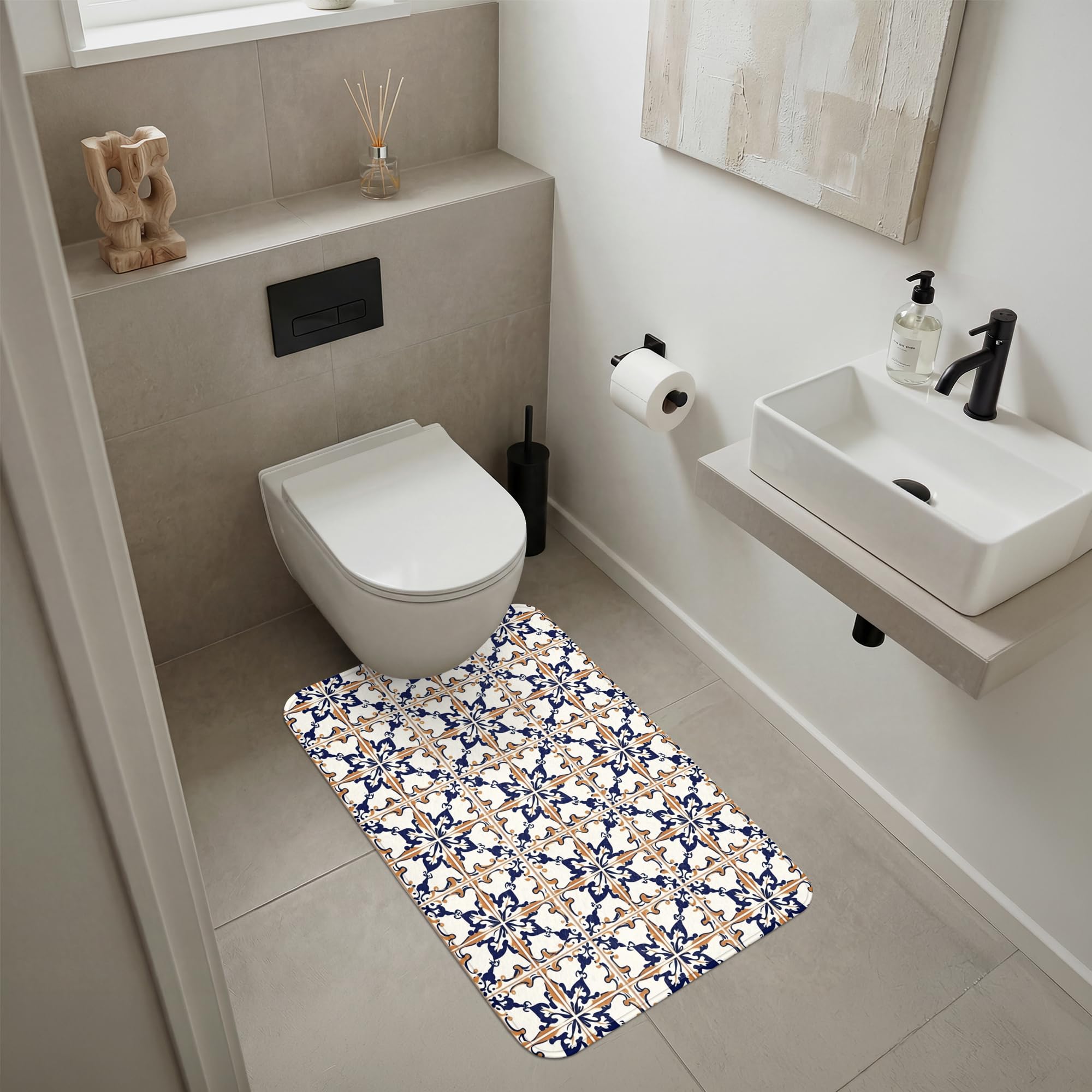 Alfombra Baño Rectangular 60x90 cm Decoracion Bathroom Mat Non Slip Shower Lavable Antideslizante Alfombrilla Tapete Banheiro Clásico - Estampado - Colorido