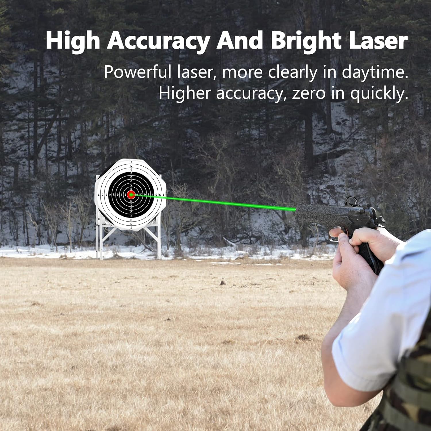 EZshoot Bore Sight 9mm Green Laser Boresighter with 12 Batteries