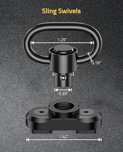 Miniatura 3 de CVLIFE Sling Swivel Mount 1.25" Traditional Sling Mount for Two Point Sling