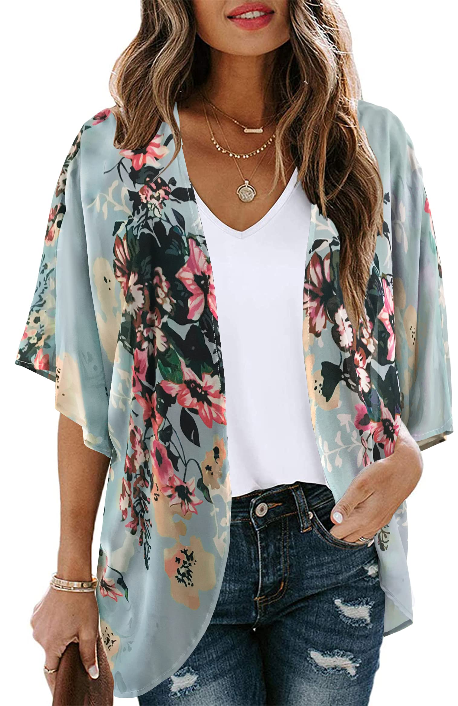 CHICGAL Pareo de traje de baño para mujer, pareo de playa, bikini envolvente, falda corta transparente, bufanda de gasa para traje de baño