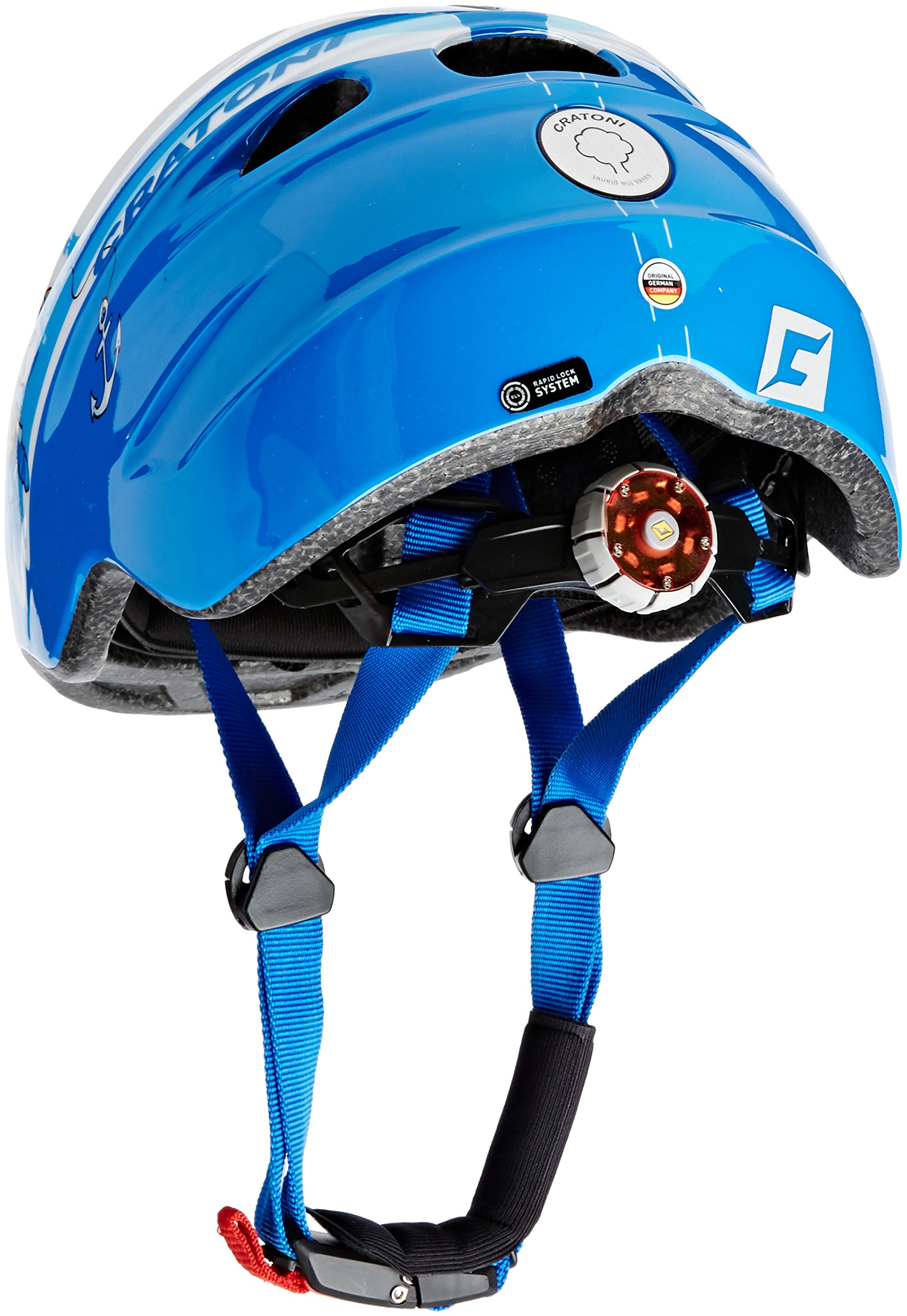 Cratoni Jungen Fahrradhelm Akino, Pirate Blue/White Glossy, 53-58 cm, 112206B2 Sport & Freizeit