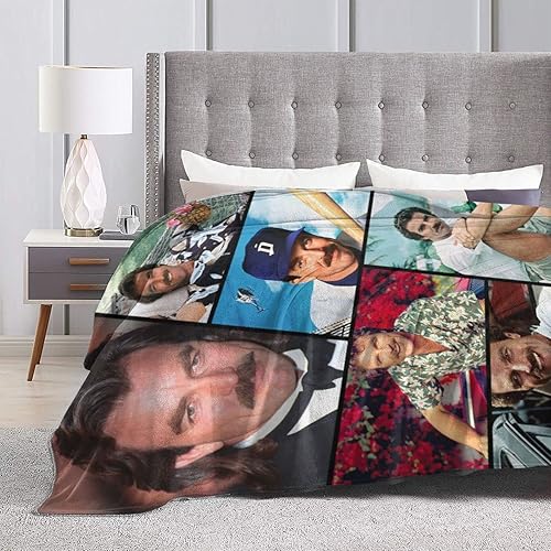 Miniatura 5 de XCRUPYT Manta de franela súper suave de Tom Selleck, suave y acogedora mercancía de forro polar para sofá cama, 50 x 40 pulgadas
