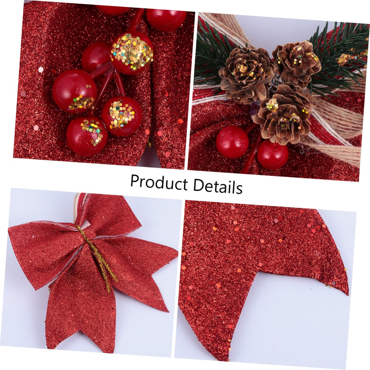 MAGICLULU 16 Uds Arco De Cono De Pino Decoración Colgante para Árbol De Navidad Lazos Navideños para Árbol De Navidad Lazos Decorativos De Navidad Lazos Navideños Regalos Mini Cuerda