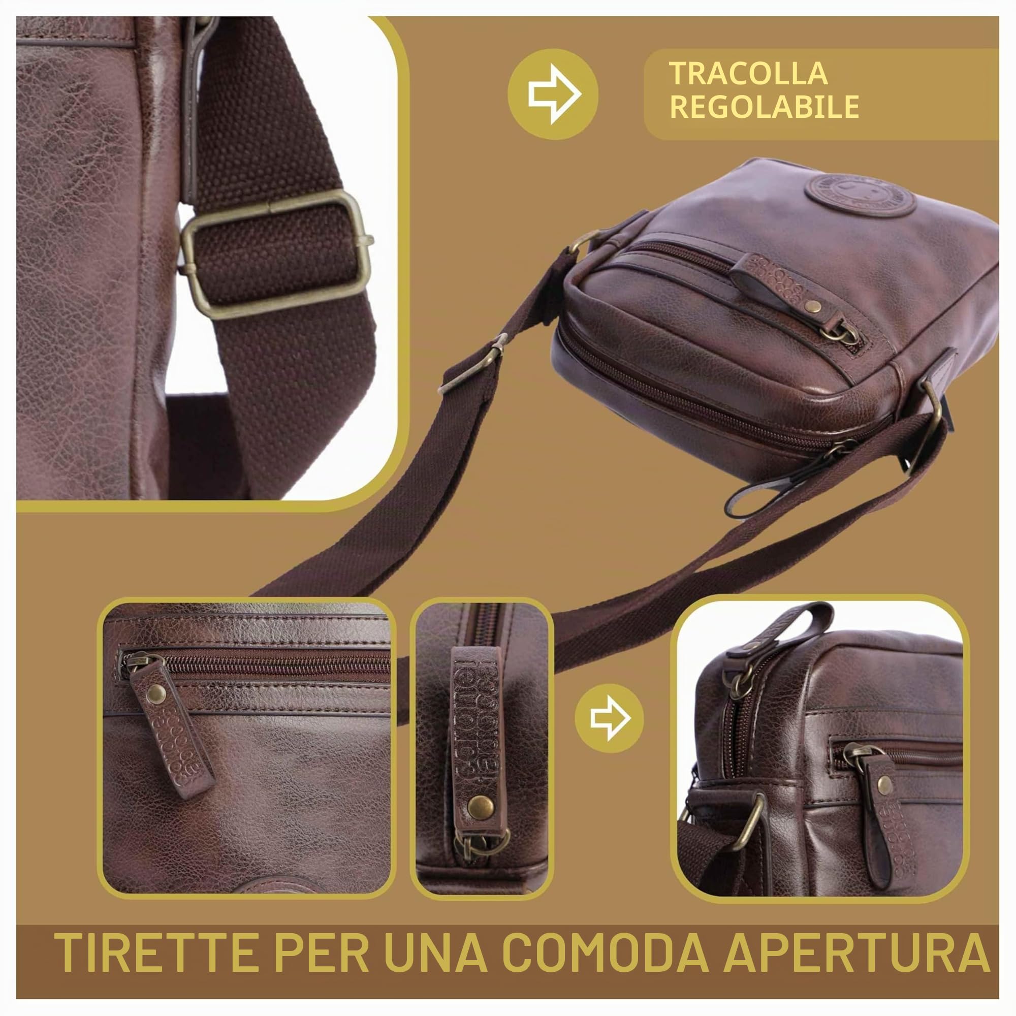 Coronel Tapiocca Men Shoulder Bags Pietro, One Size