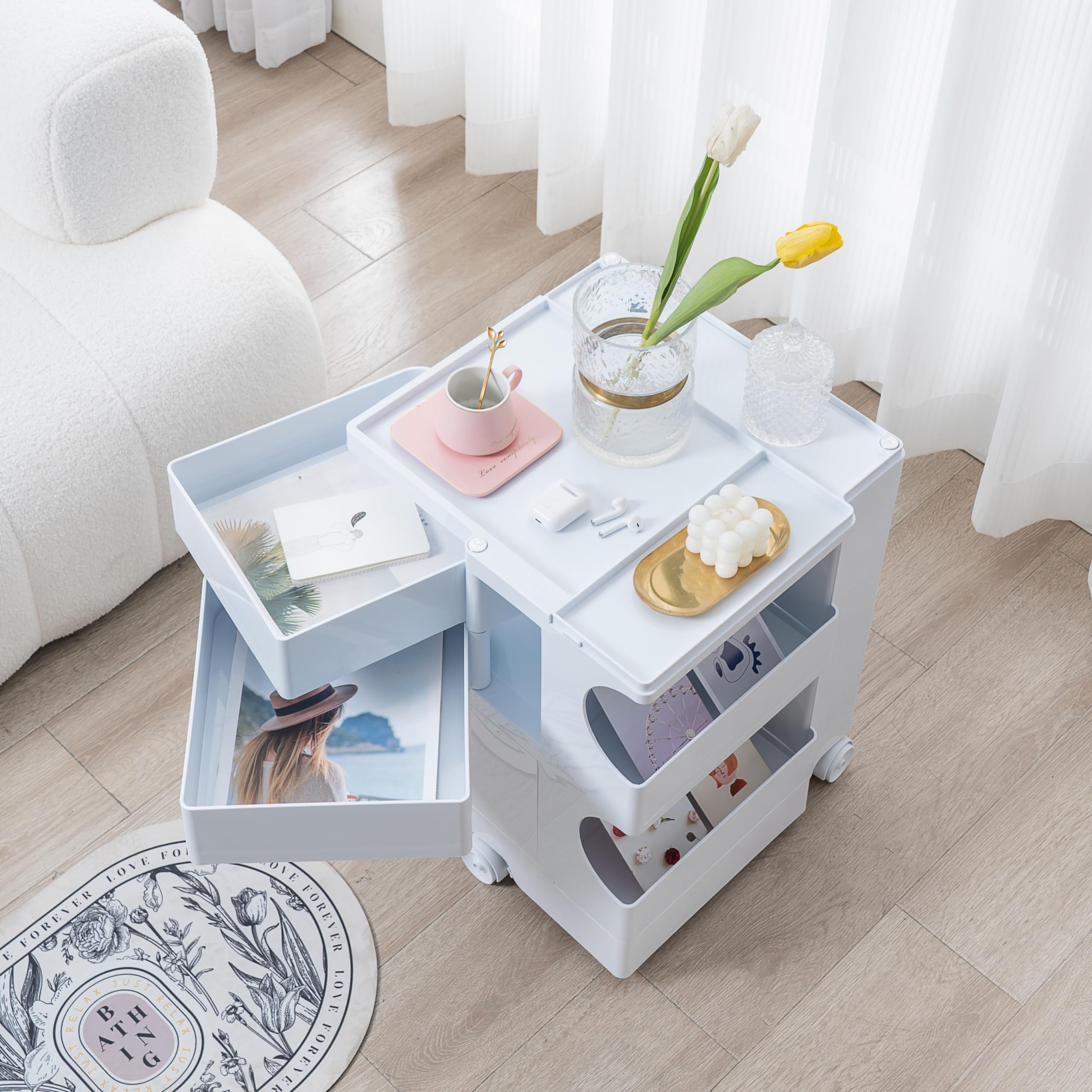 ボビーワゴン レプリカ 回転 ワゴン マルチワゴン 収納 韓国 収納家具