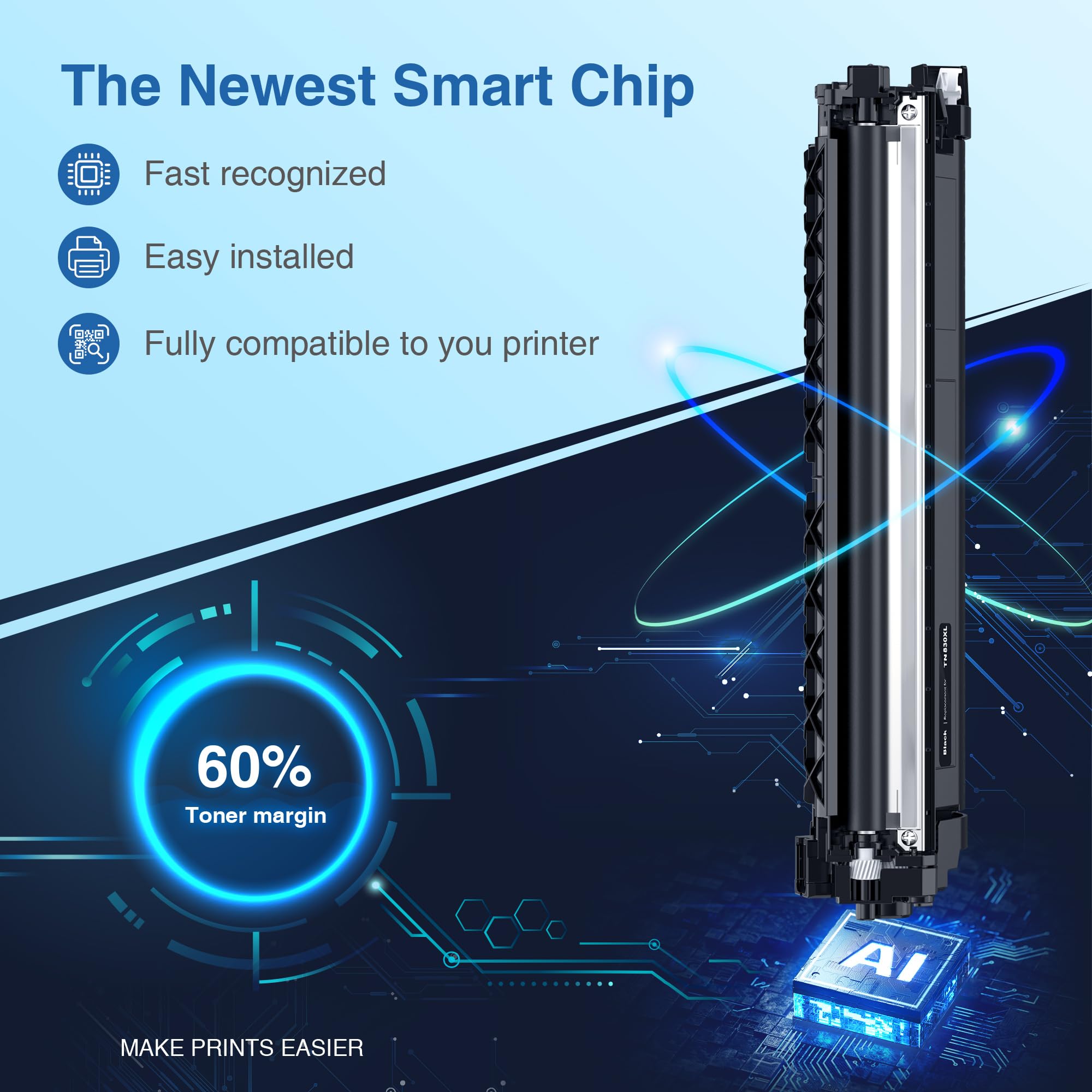 TOKYOINK 218A Toner Cartridges 4 Pack 3301fdw 3201dw 3301 218X Compatible for HP 218X Toner Cartridges 4 Pack for Color LaserJet pro MFP 3301fdw Toner 3201dw 3301cdw 3301sdw Printer High Yield W2180A