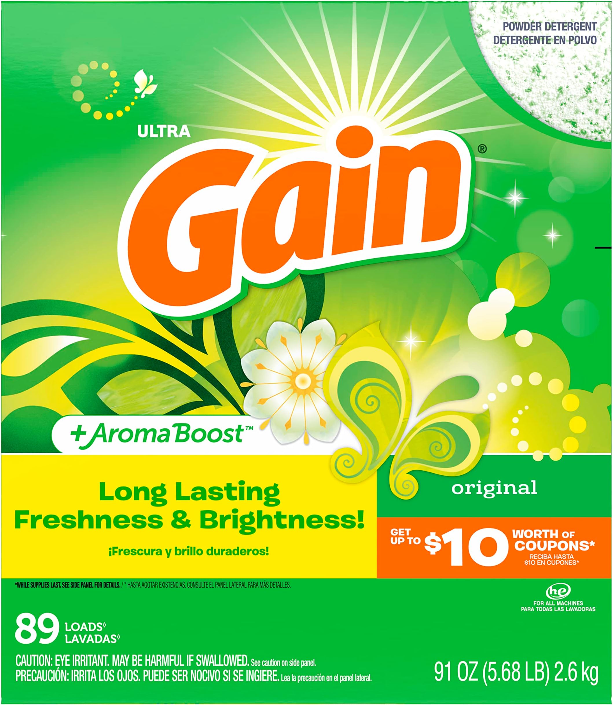 Gain Powder Laundry Detergent for Regular and HE Washers