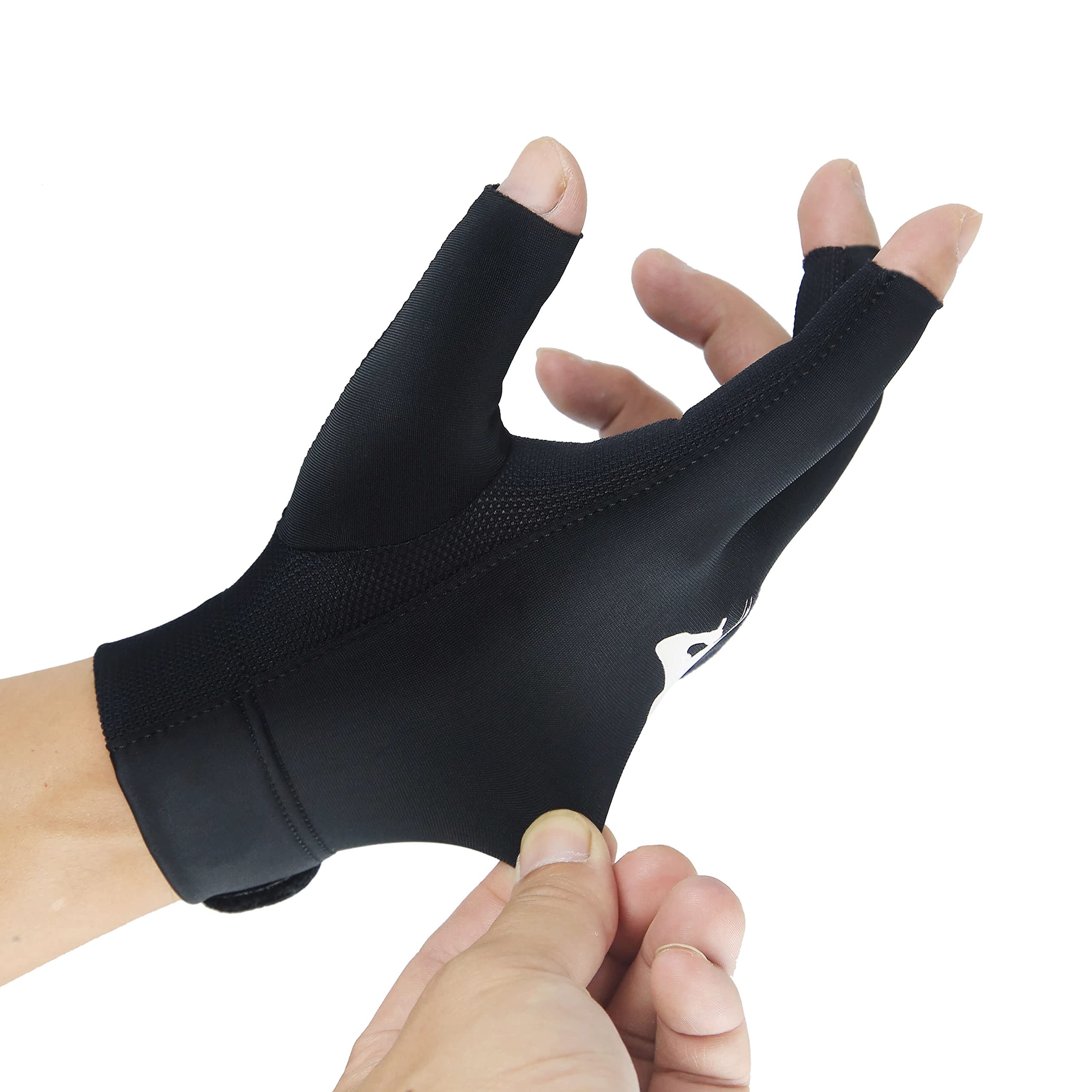 Guantes de Billar Transpirable Secado Rápido para Tiro, Cola de Billar, Mano Izquierda o Derecha