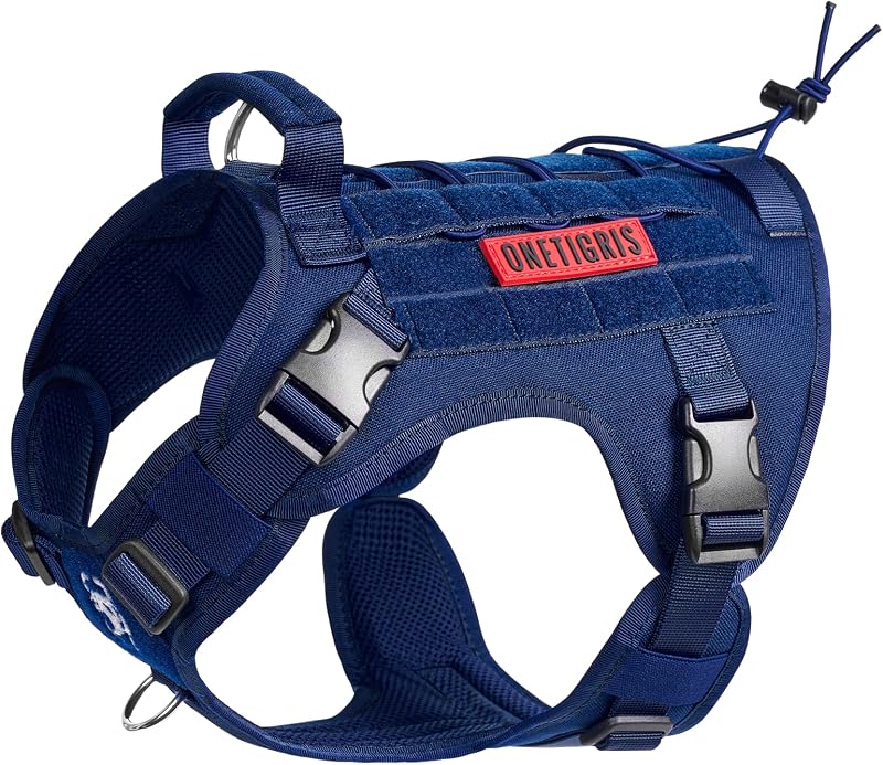 Peitoral Vest Tático para Cães OneTigris com Ajuste e Sistema MOLLE