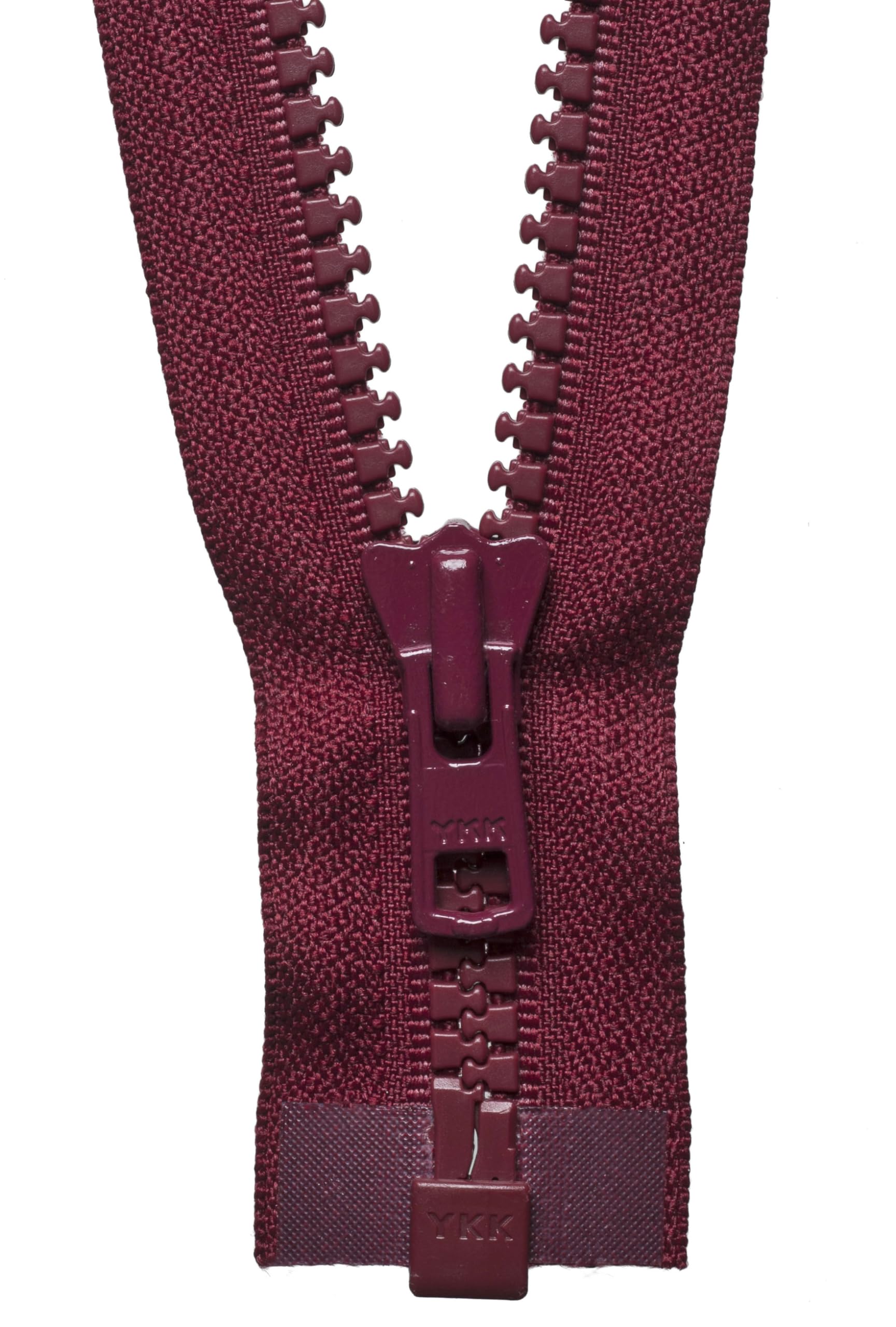 YKK Open Ended Zip, No. 527 Dark Wine, 81 cm Length — image 1