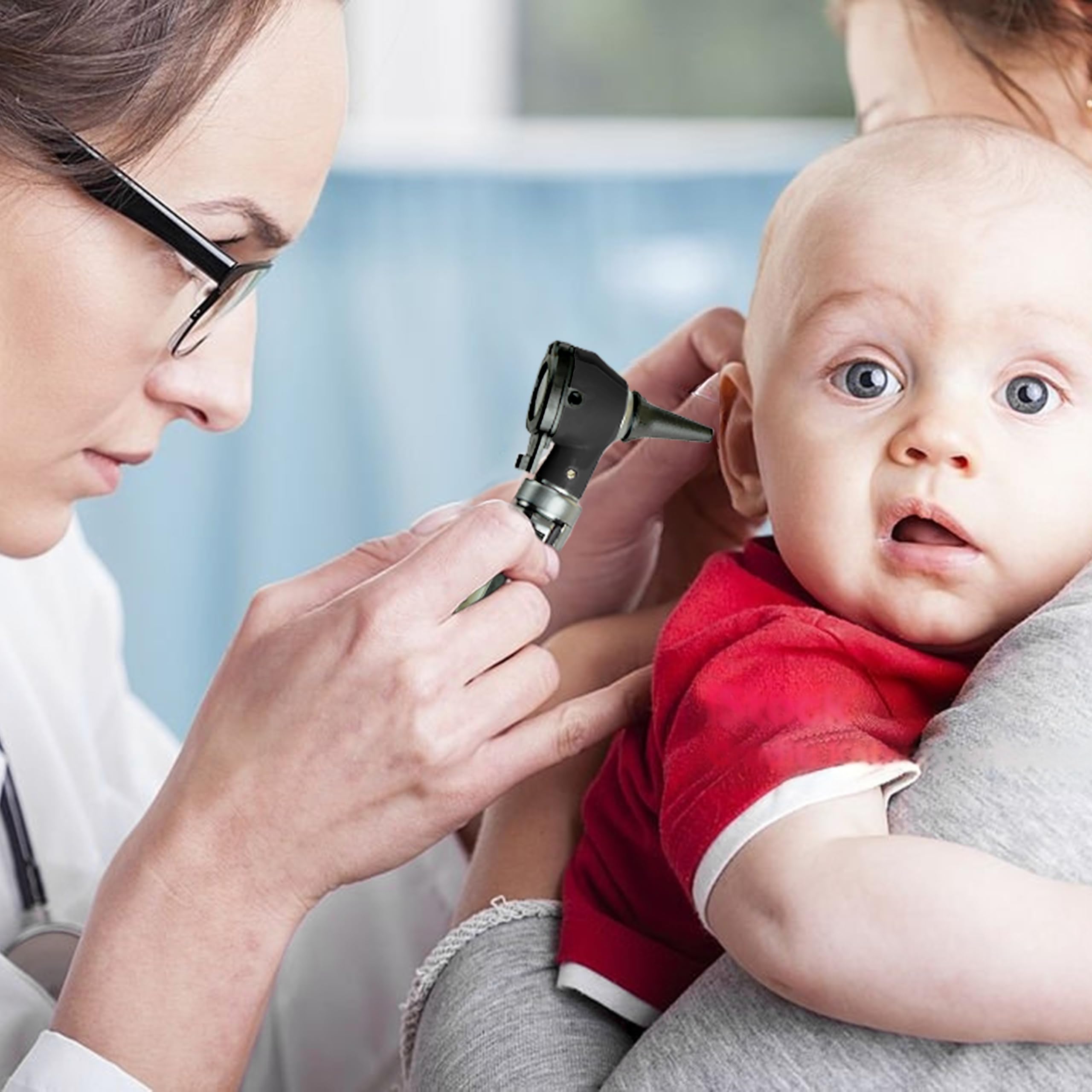 Mini otoscopio de fibra óptica y examen de diagnóstico médico ENT otoscopio CE aprobado