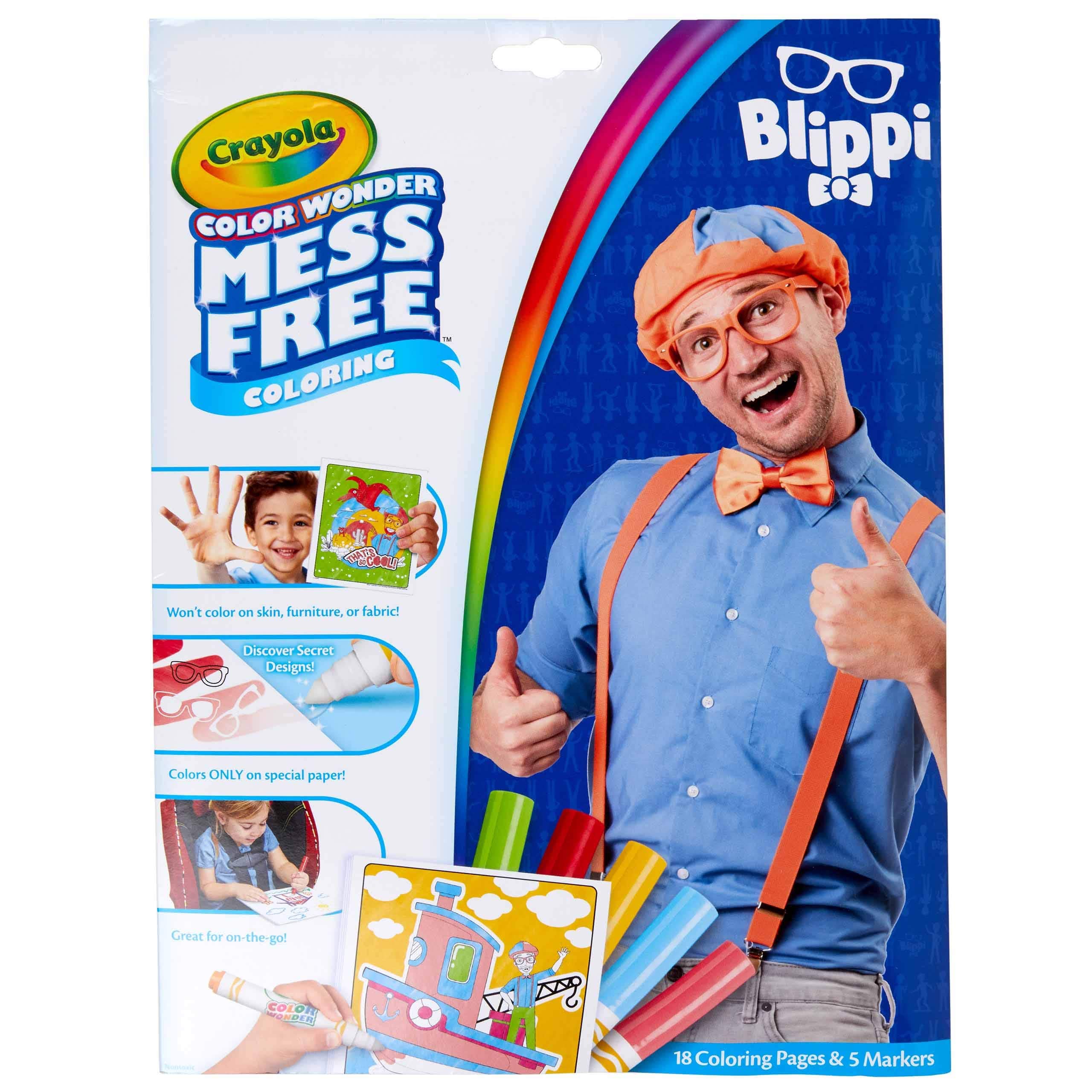 Crayola Blippi, Color Wonder Mess Free Coloring Pages & Markers, Blippi
