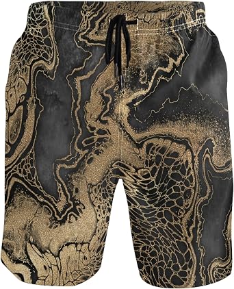 visesunny Fashion Cool Style Mens Beach Shorts Swim Trunks Quick Dry Casual Polyester Swim Shorts with Pockets S-XXL...