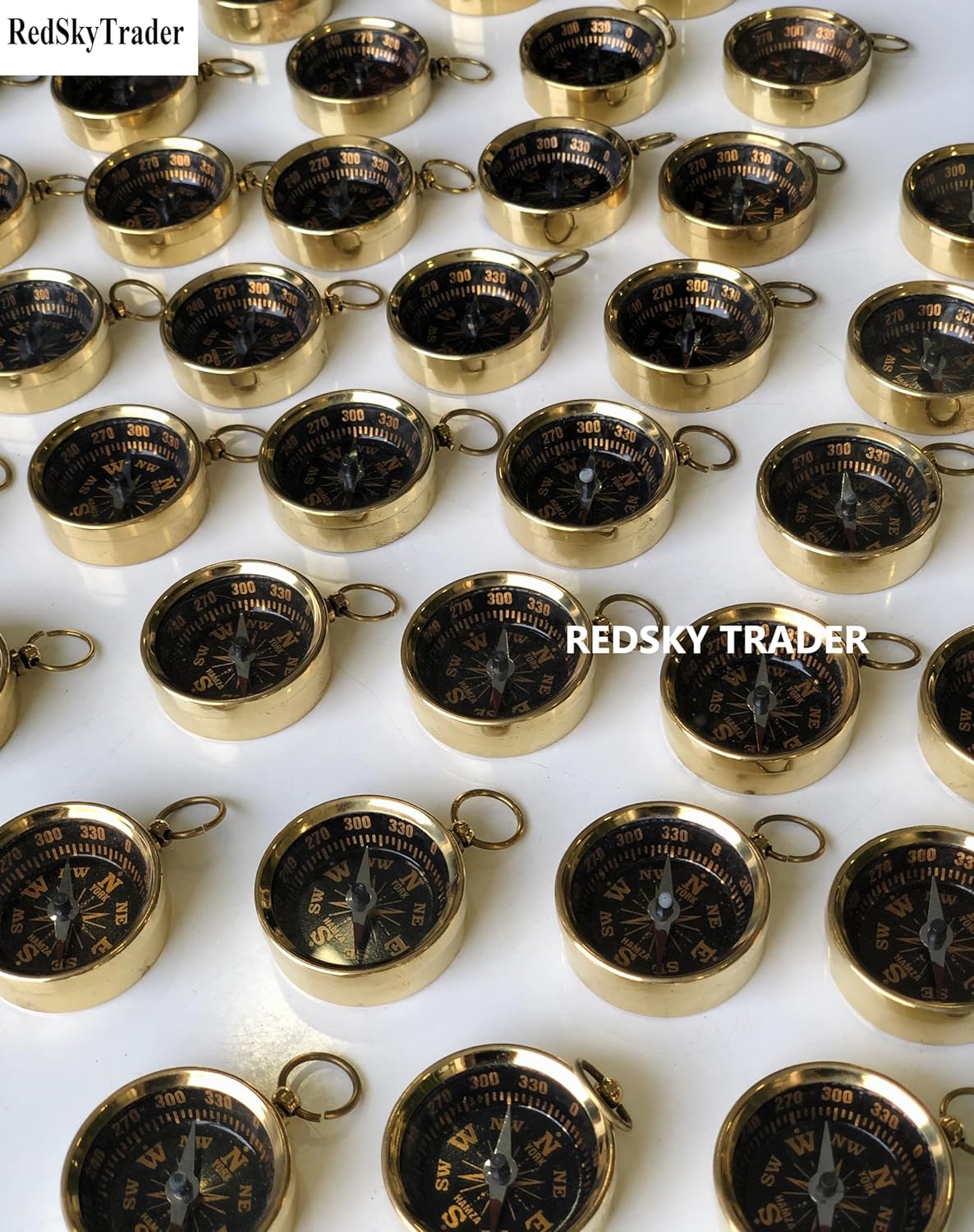 Vintage Mini Compasses Set Marine Collectible Nautical Gift Decor