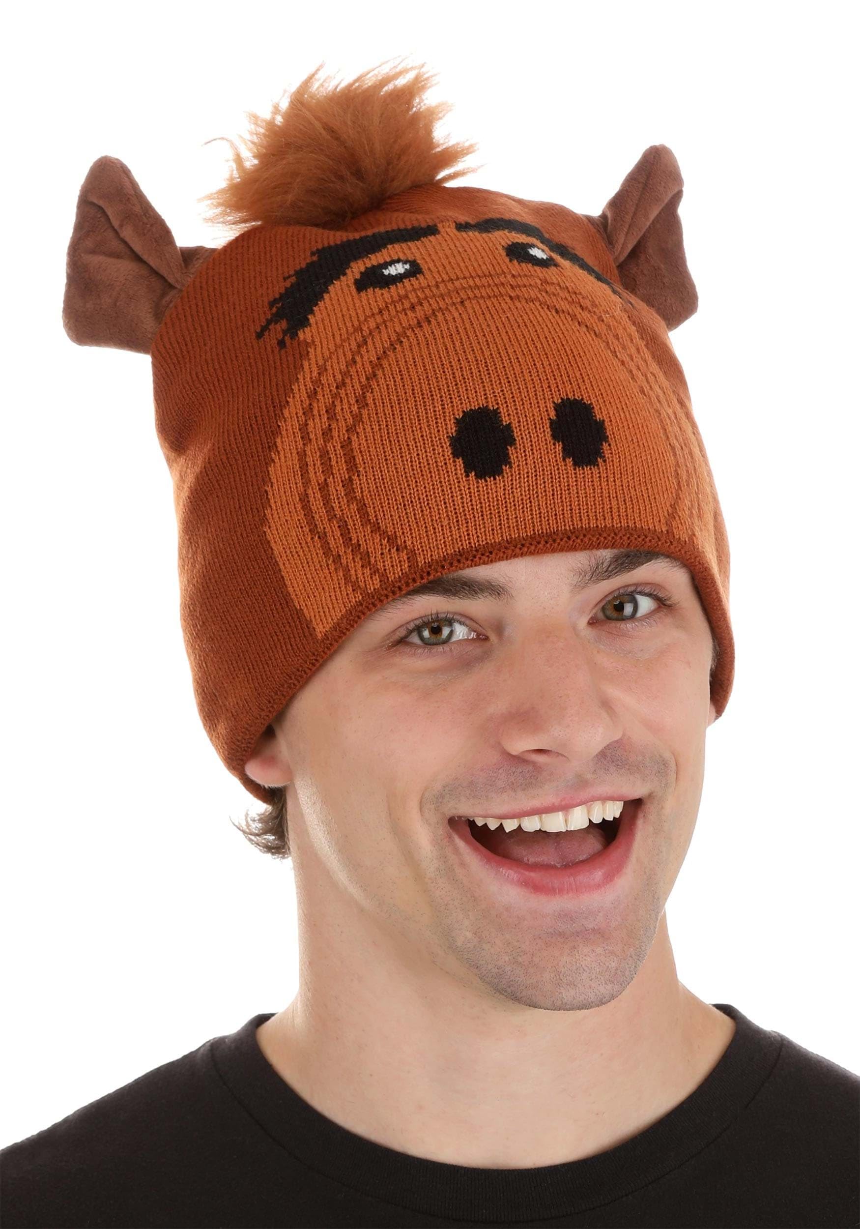 Fun Costumes Alf Pom Pom Winter Hat | Cozy Winter Gear for Adults Standard Brown